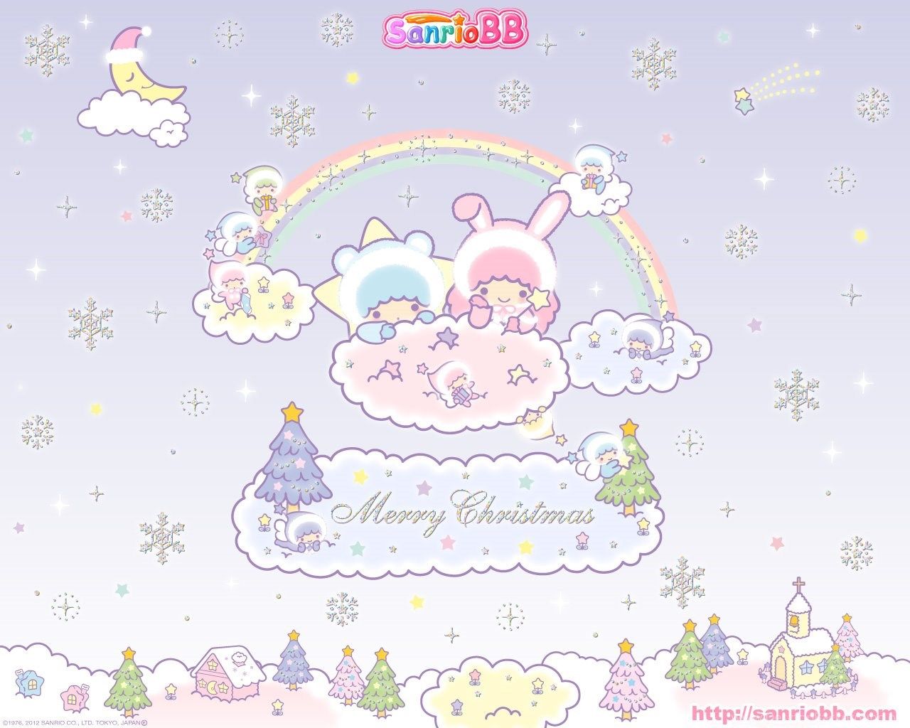 Little Twin Stars Natale Sanrio, personaggi kawaii giapponesi, 1280x1024 HD, Desktop