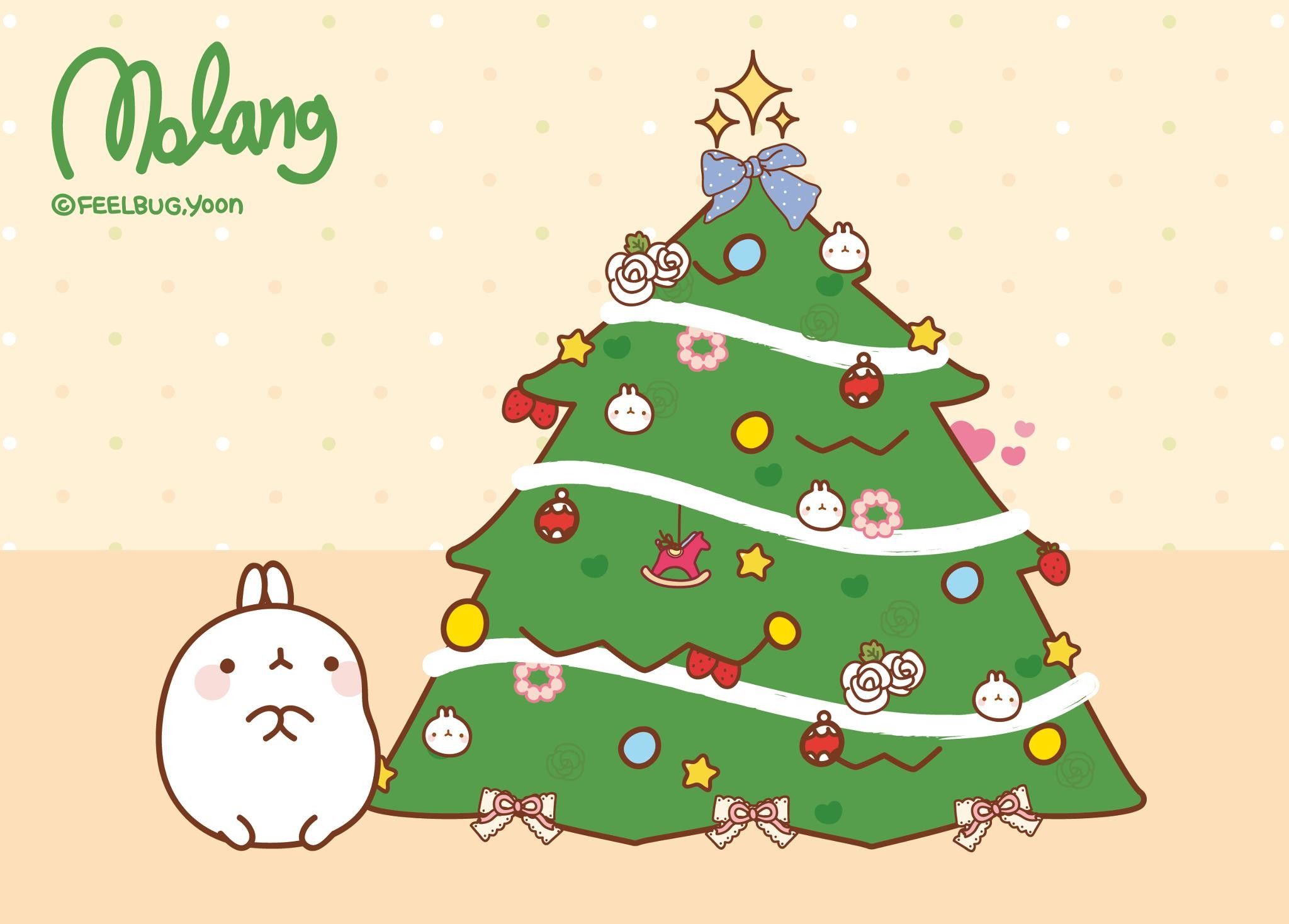 Molang coniglio albero di Natale, 2048x1468 Hi-Res, Desktop