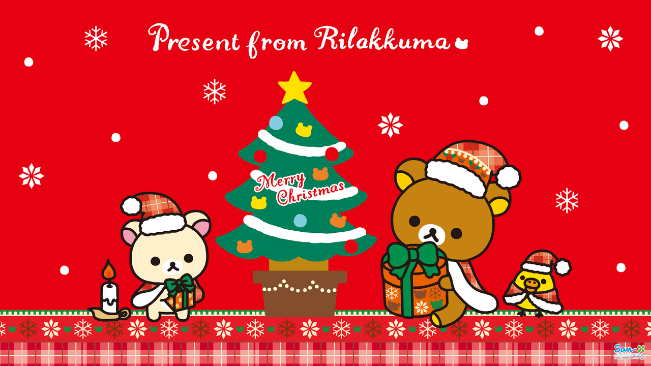 Rilakkuma orsetti kawaii natalizi, San-X, 1280x720 720p, PC