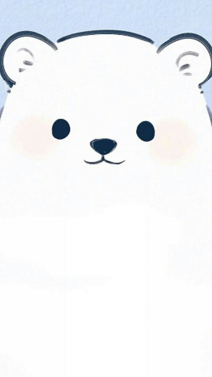 Orsetto bianco kawaii carino, 720x1280 Verticale, Mobile