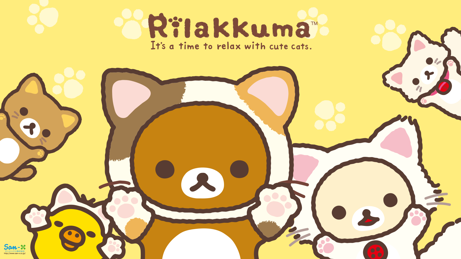 gattino kawaii regalo Natale, 1920x1080 Full HD, Desktop