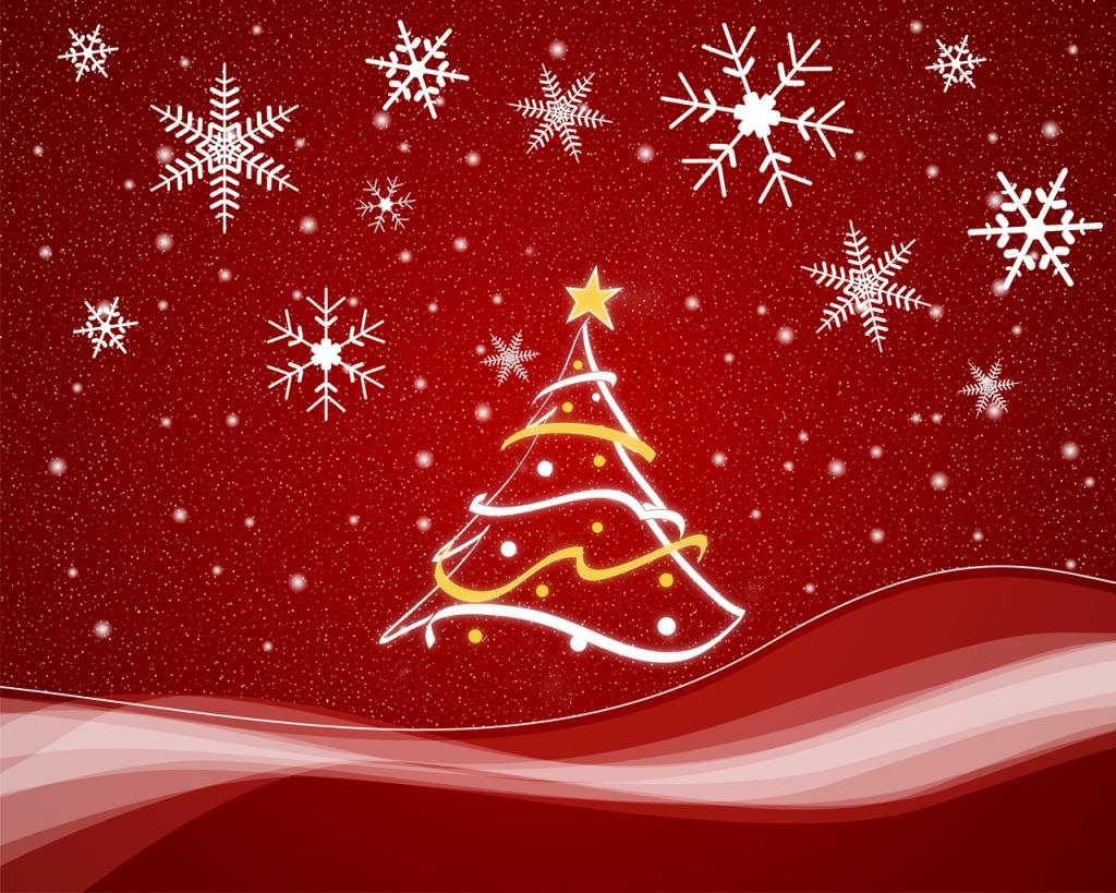 Albero di Natale luminoso rosso, 1024x819 HD, PC Desktop