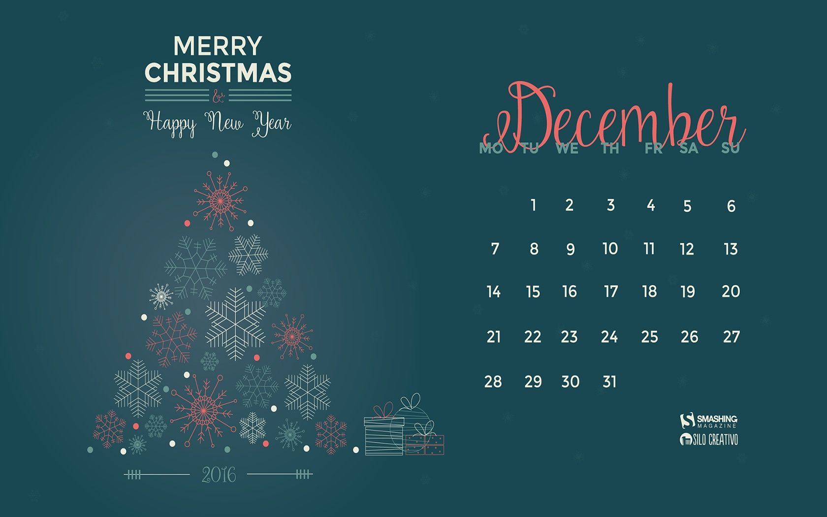 Calendario dicembre albero Natale, 1680x1050 HD, PC