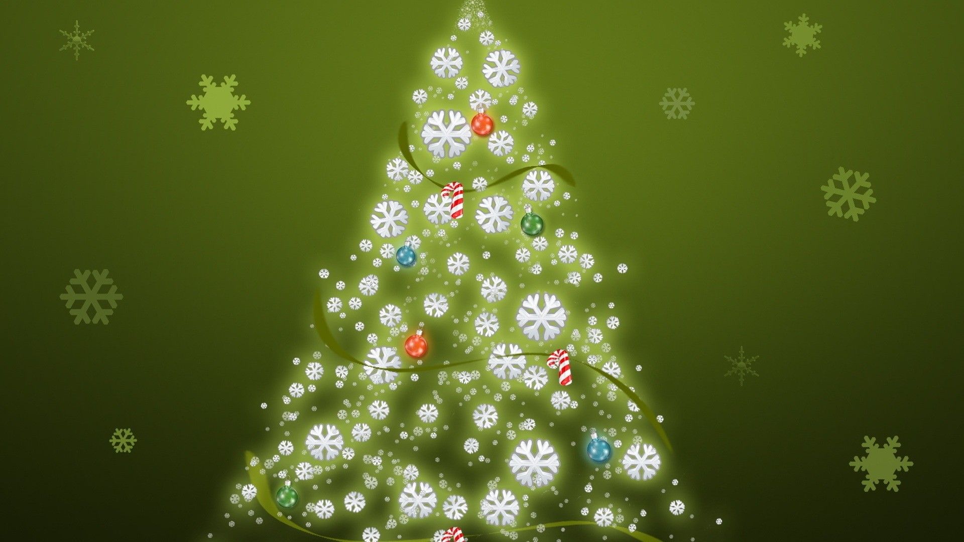 Albero di Natale luminoso verde, 1920x1080 Full HD 1080p, PC Desktop