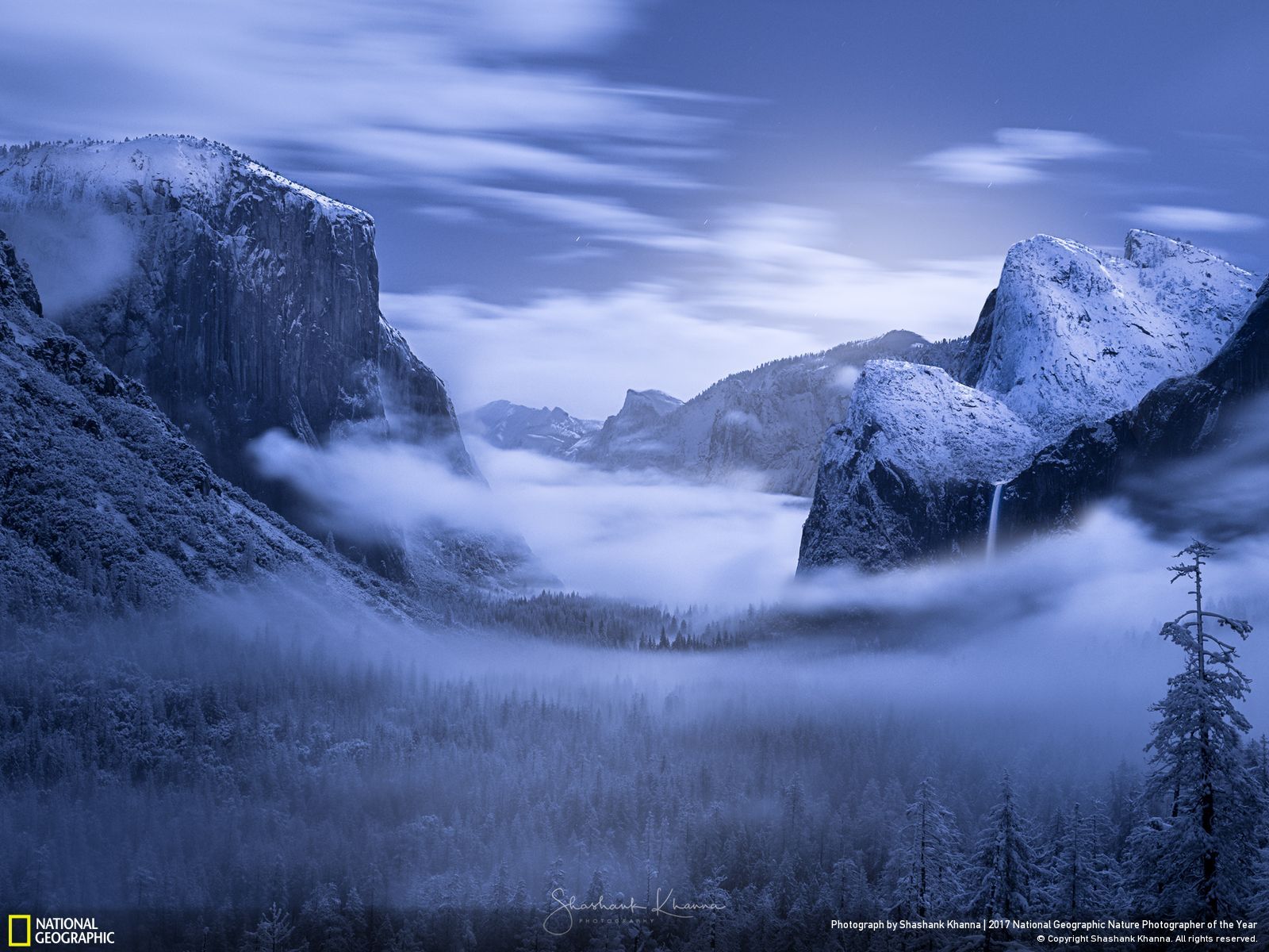 Aurora boreale paesaggio innevato notturno, 1600x900 HD, Desktop