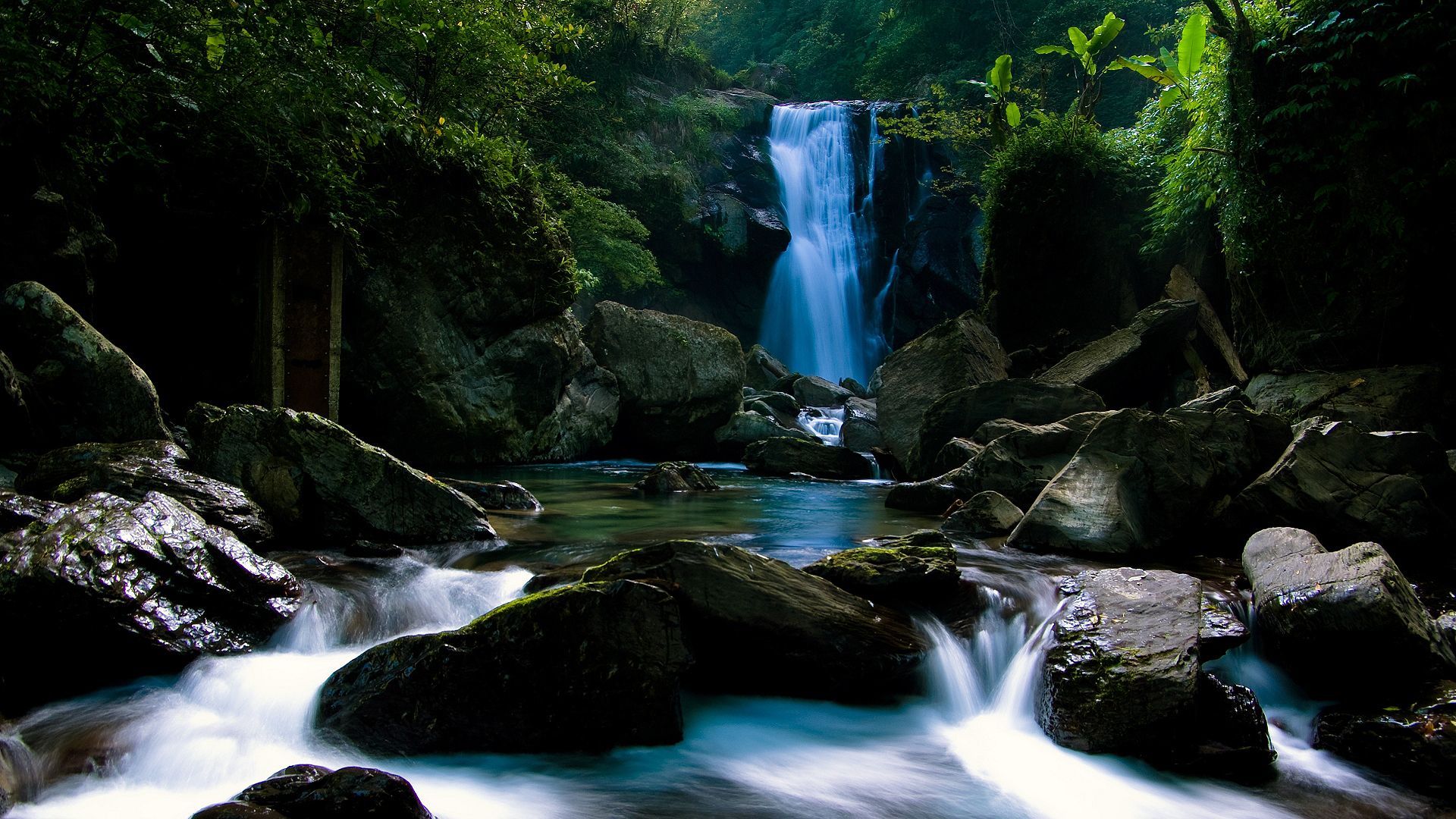 Cascata nella foresta, 1920x1080 1080p, PC