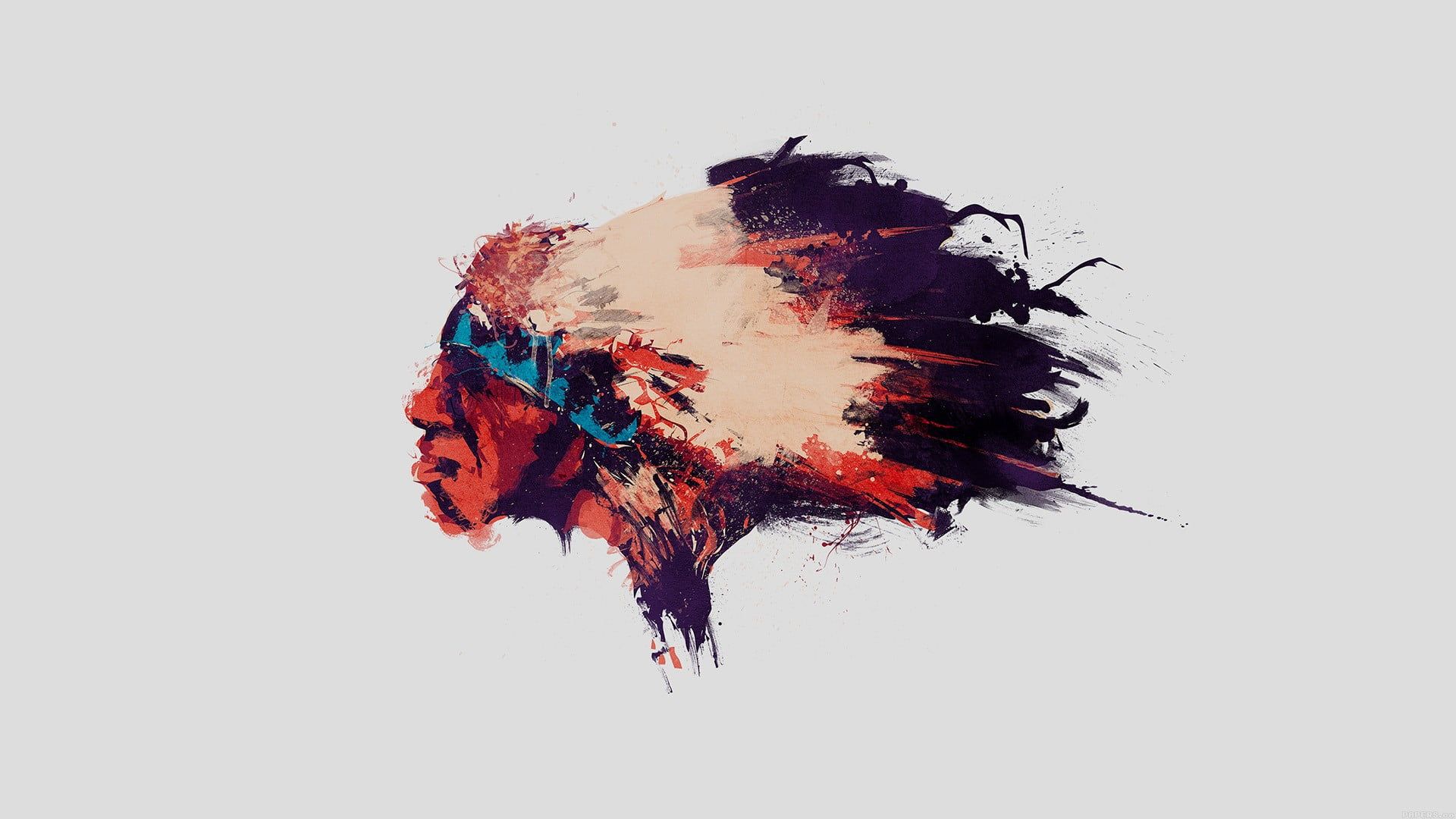 Ritratto Nativo Americano, arte digitale, 1920x1080 1080p, Laptop