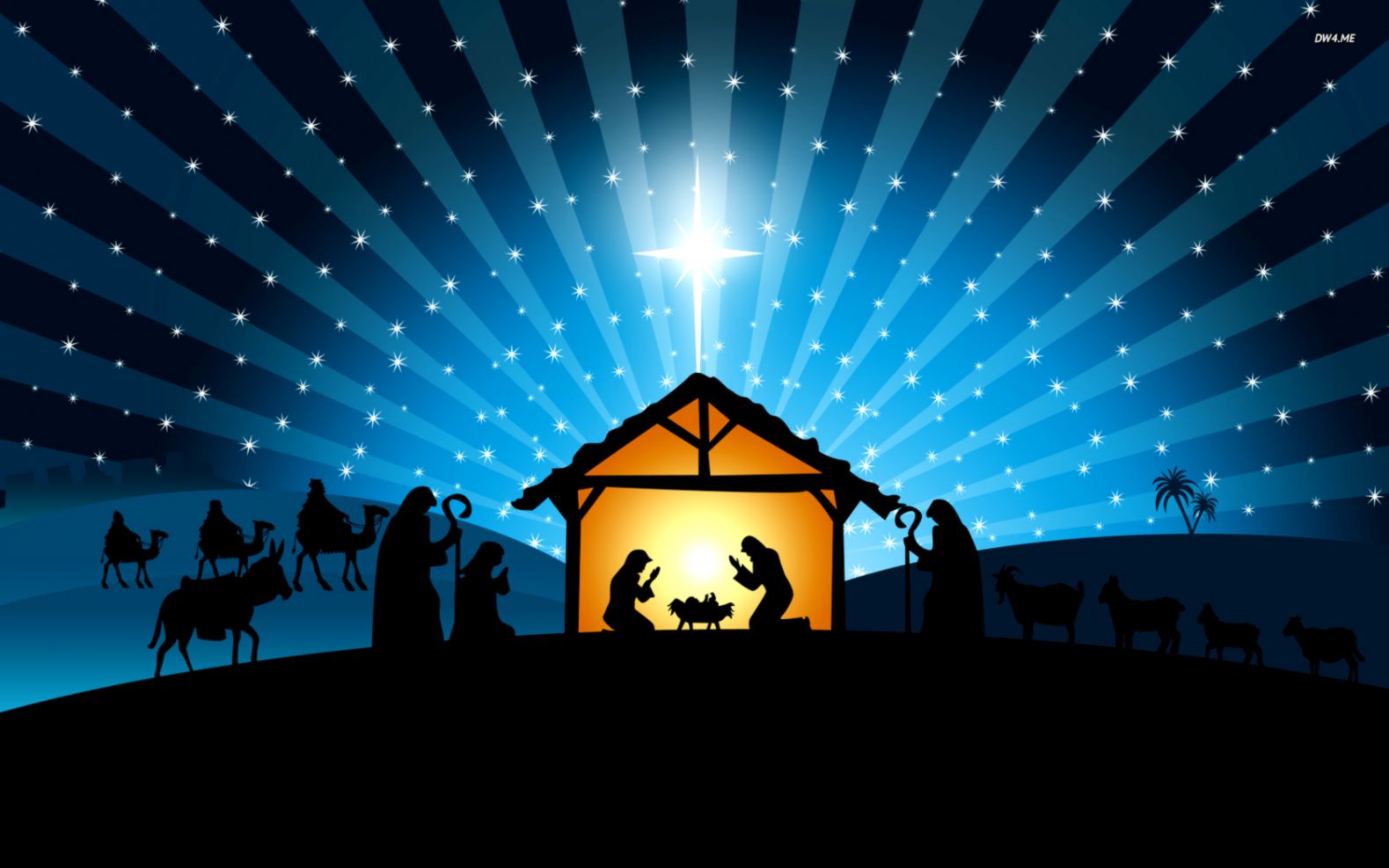 Presepe natività silhouette stella, 1579x987 720p, Lenovo Legion
