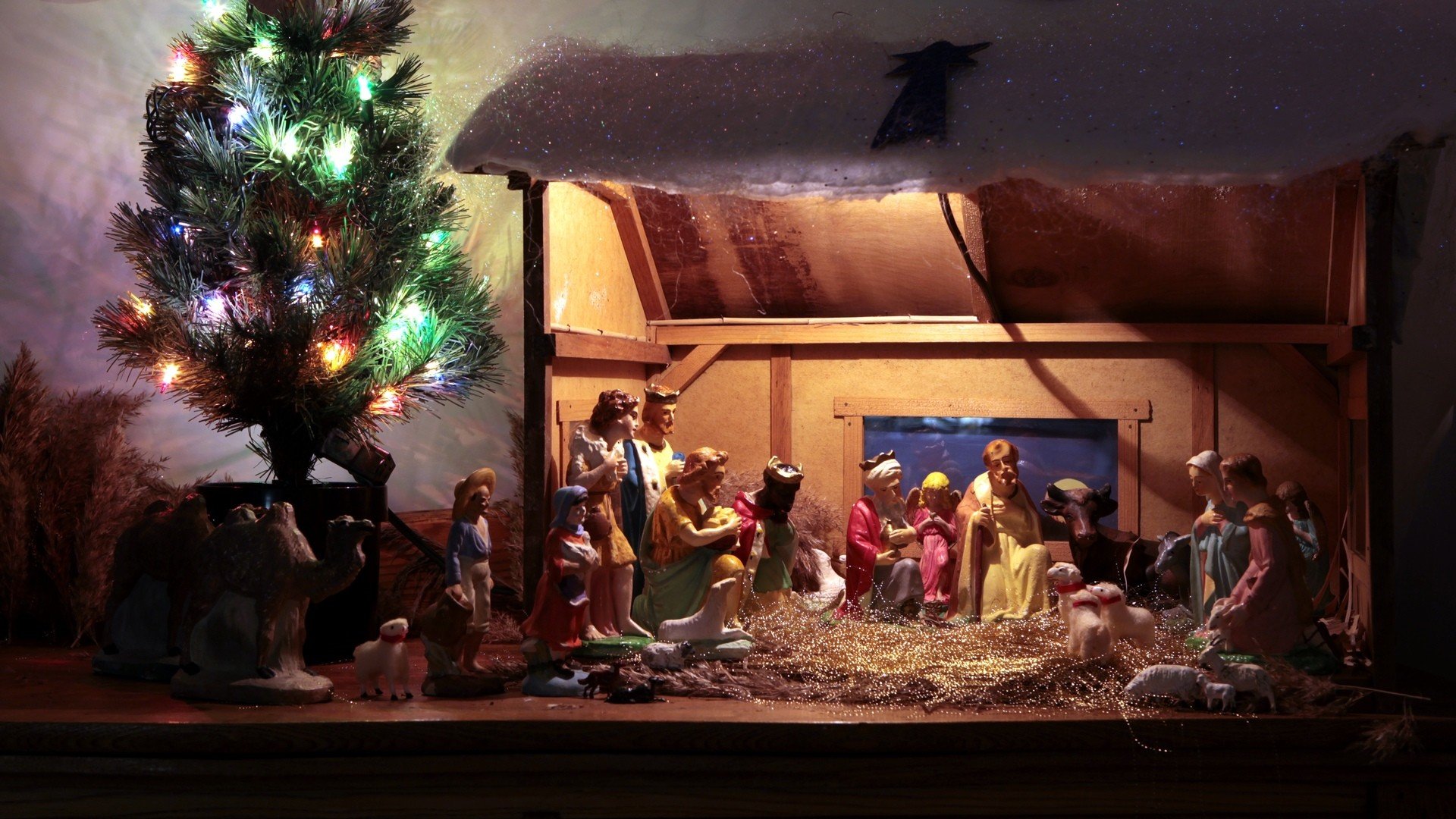 Presepe natalizio con capanna, 1920x1080 1080p, Desktop