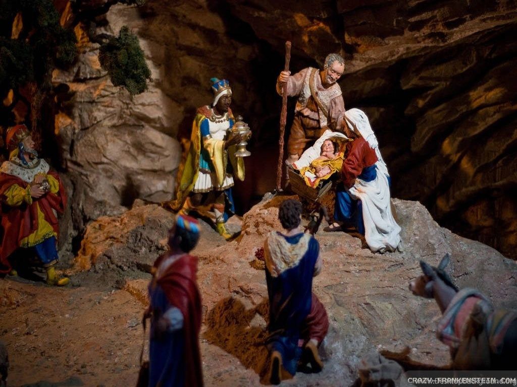 Presepe con statuine Natività, 1024x768 HD, PC