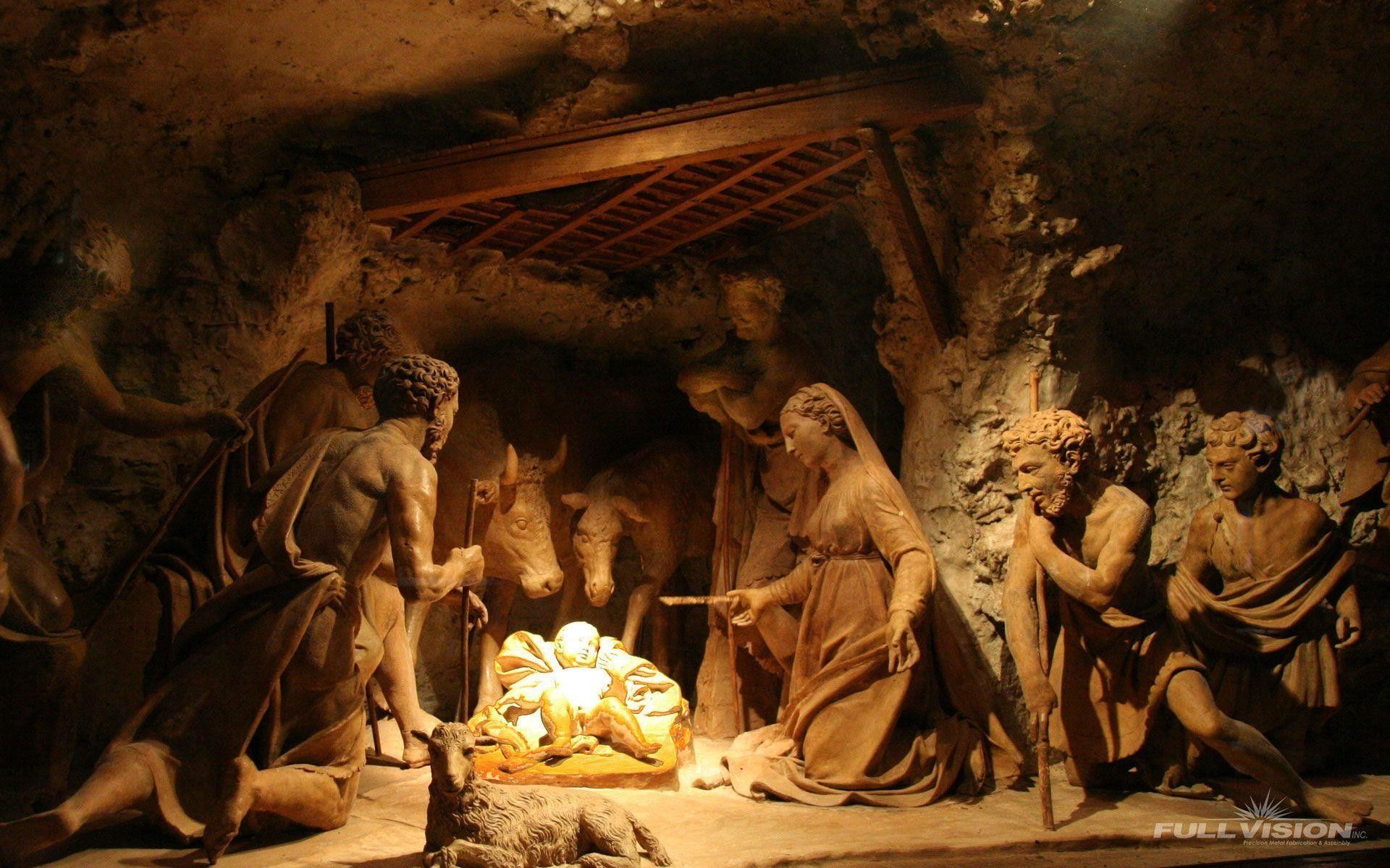 Presepe natività scultura buio, 1920x1200 Full HD+ WUXGA, Laptop