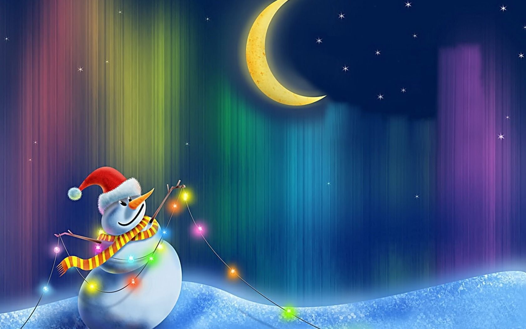 Babbo Natale su sfondo nero, 1600x900 HD Ready, Desktop