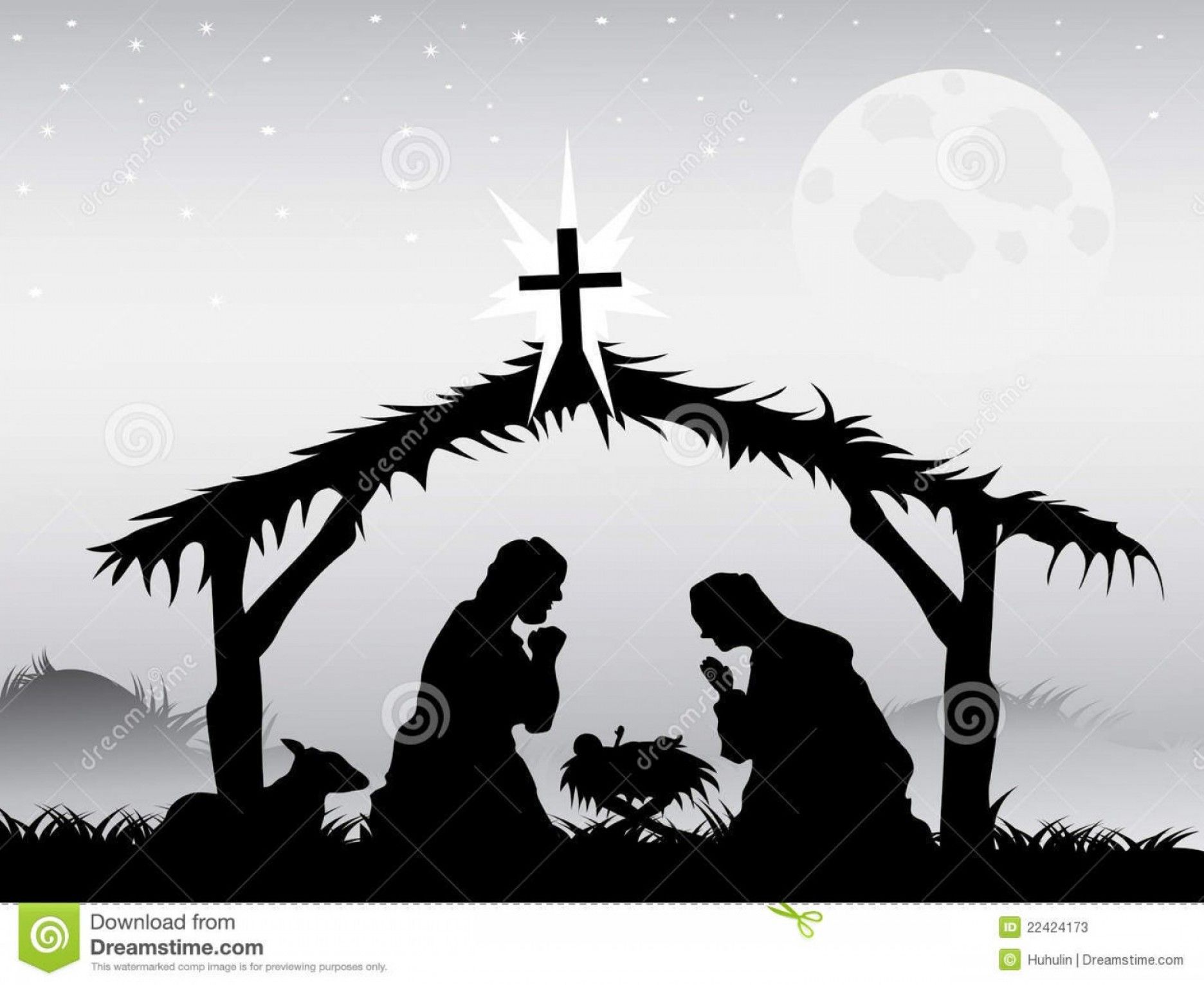 Silhouette presepe stella cometa, 1920x1080 Full HD 1080p, Laptop