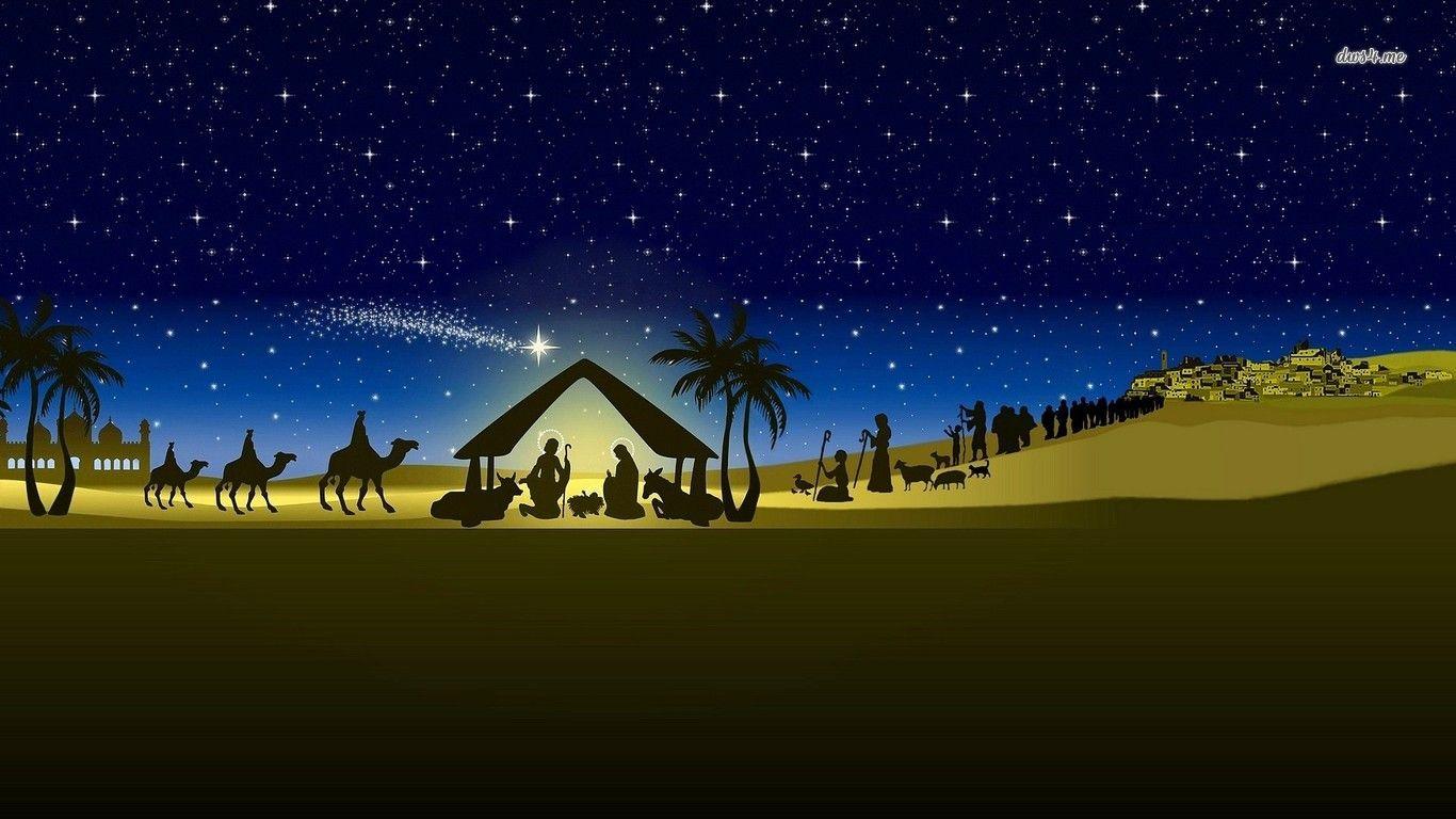 Natività silhouette nera capanna, 1872x1533 900p, PC