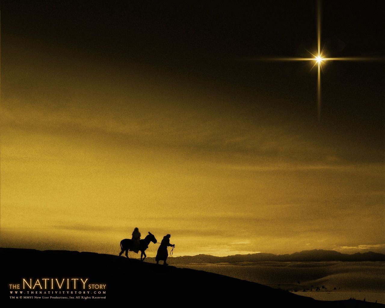 Natività silhouette stella dorata, 1280x1024 720p, Laptop