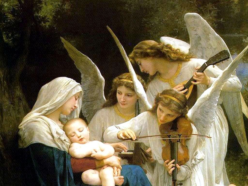 Madonna con Bambino e angeli musicanti, 1024x768 HD, PC