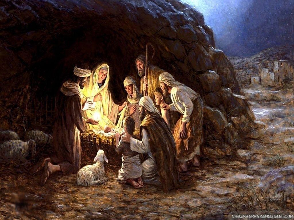 Presepe con pastori e pecore, 1024x768 HD, Laptop