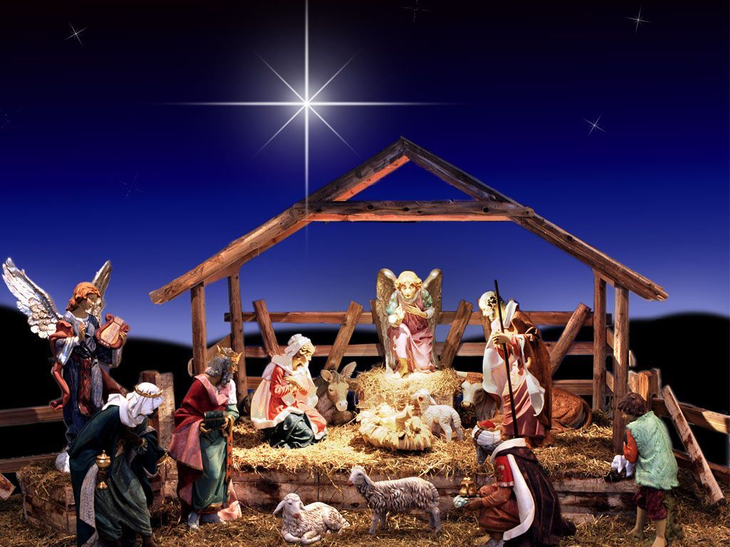 Presepe silhouette notte stellata, 2400x1556 2K, Desktop
