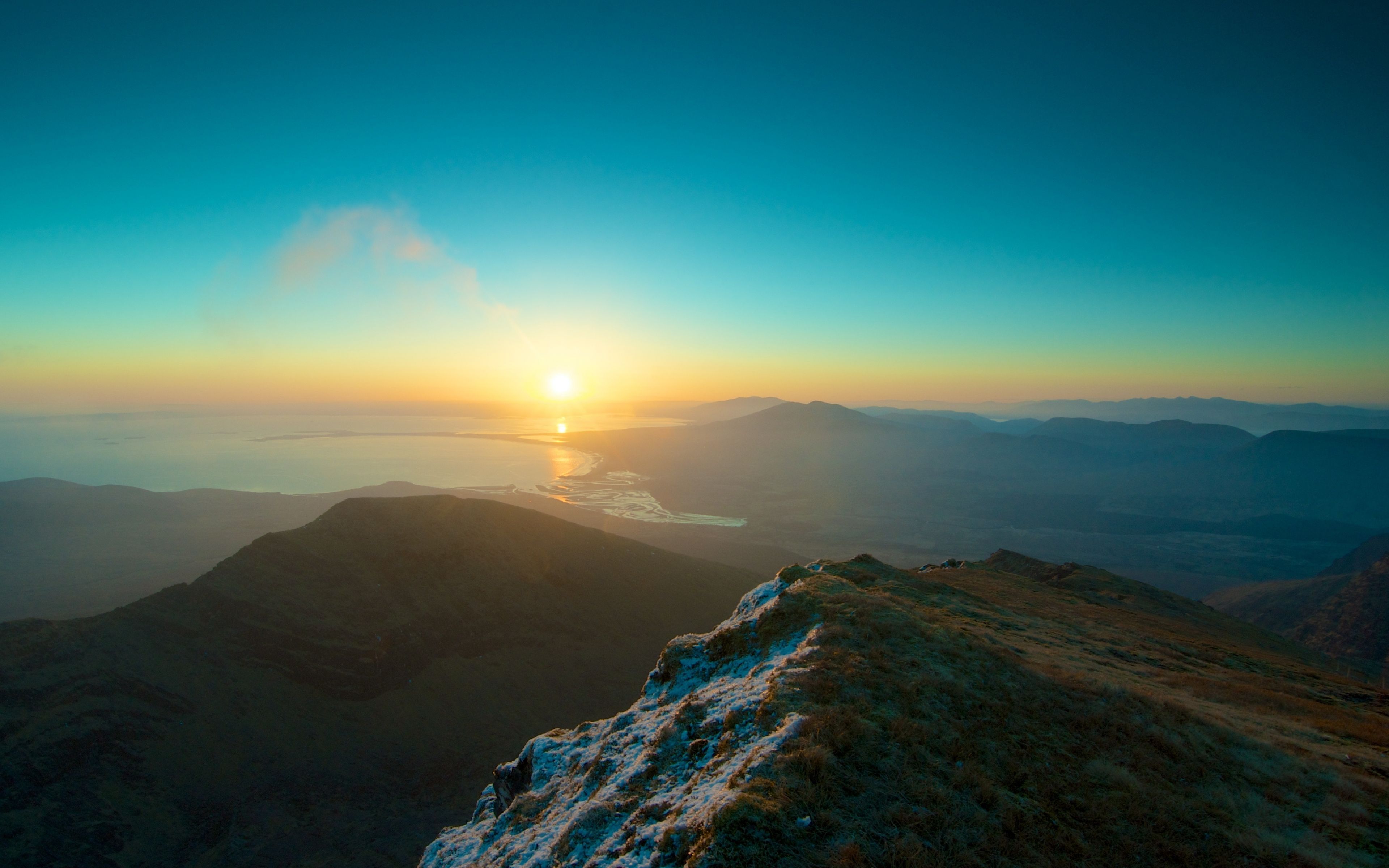 Tramonto su catena montuosa, 3840x2400 4K Ultra HD, Monitor 4K