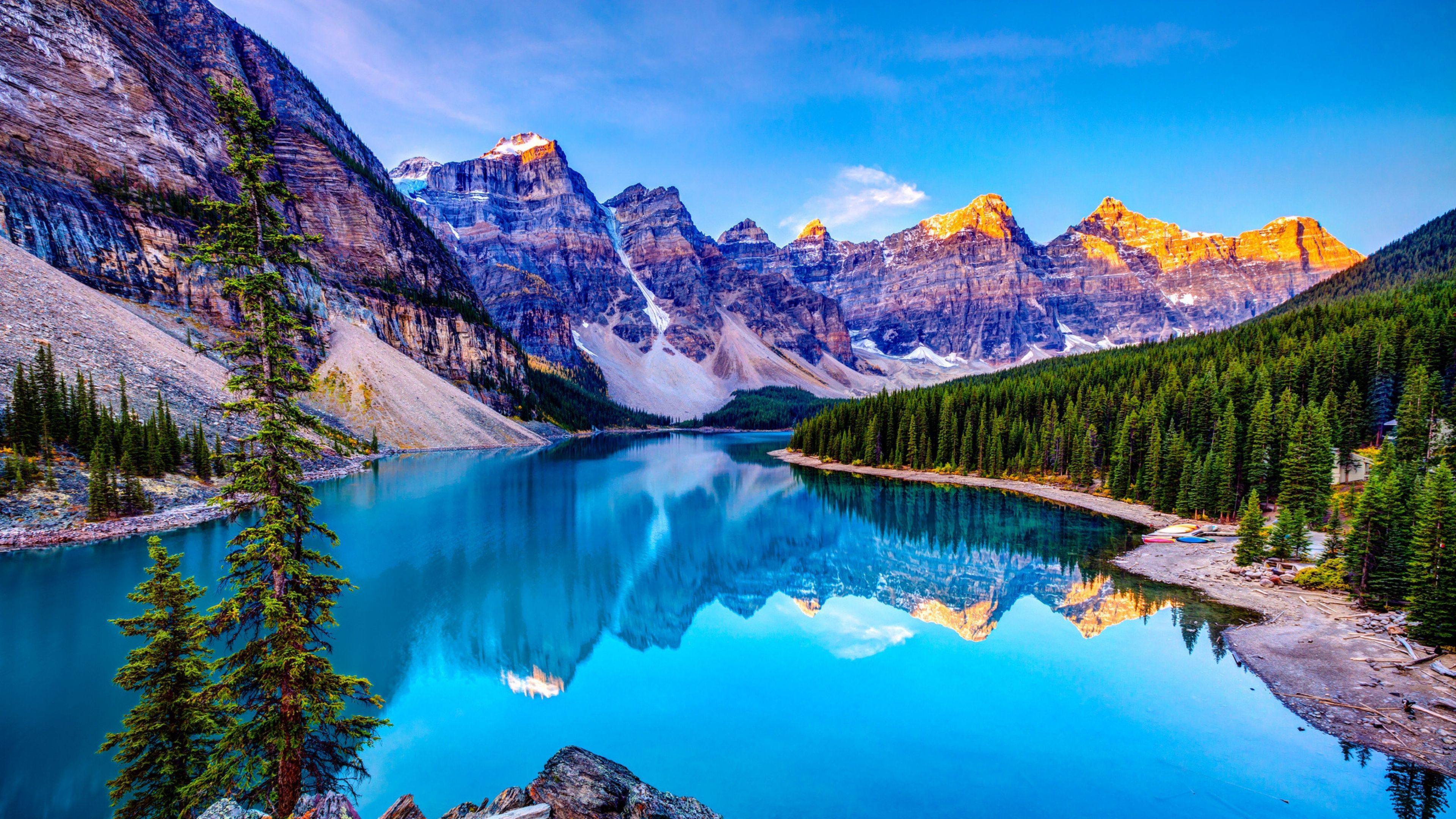 Lago Moraine montagne turchese, 3840x2160 Ultra HD, 4K TV