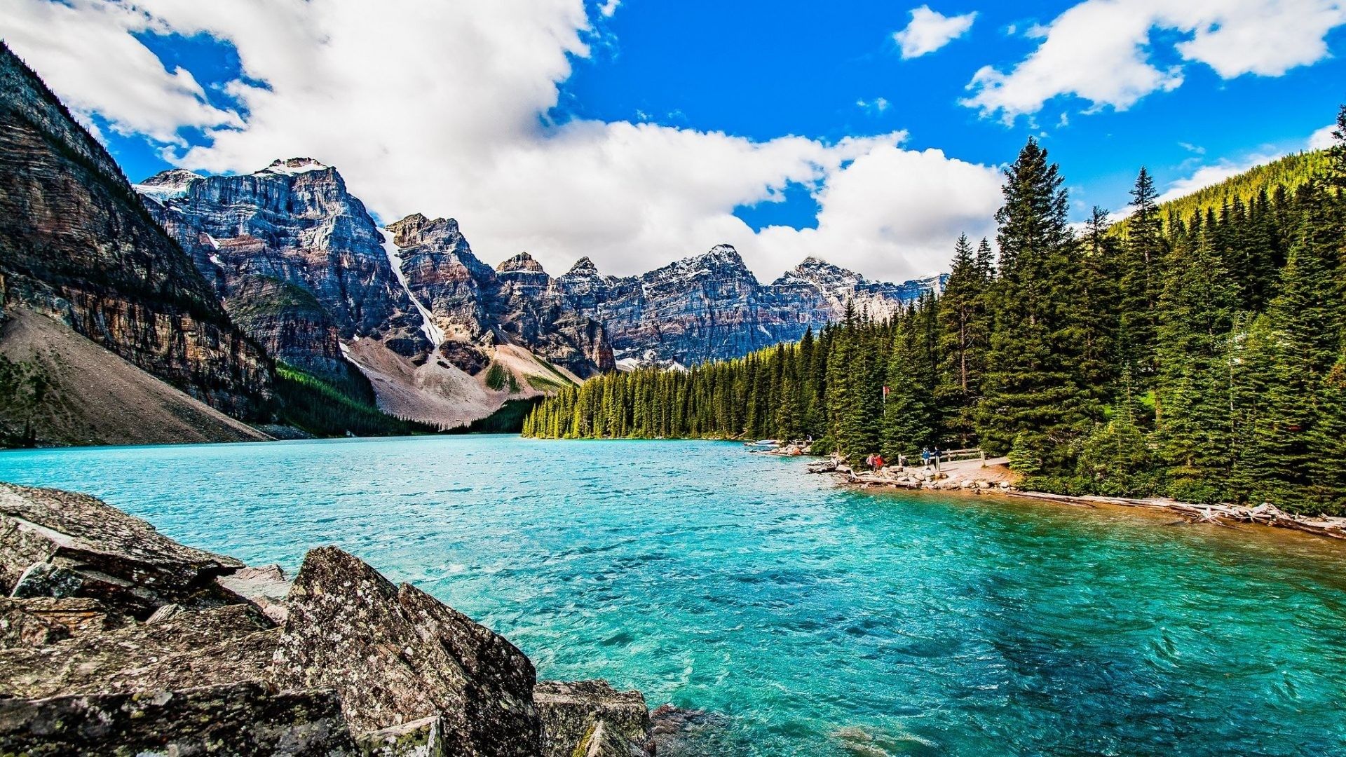 Lago Moraine montagne turchesi, 1920x1080 1080p, Desktop