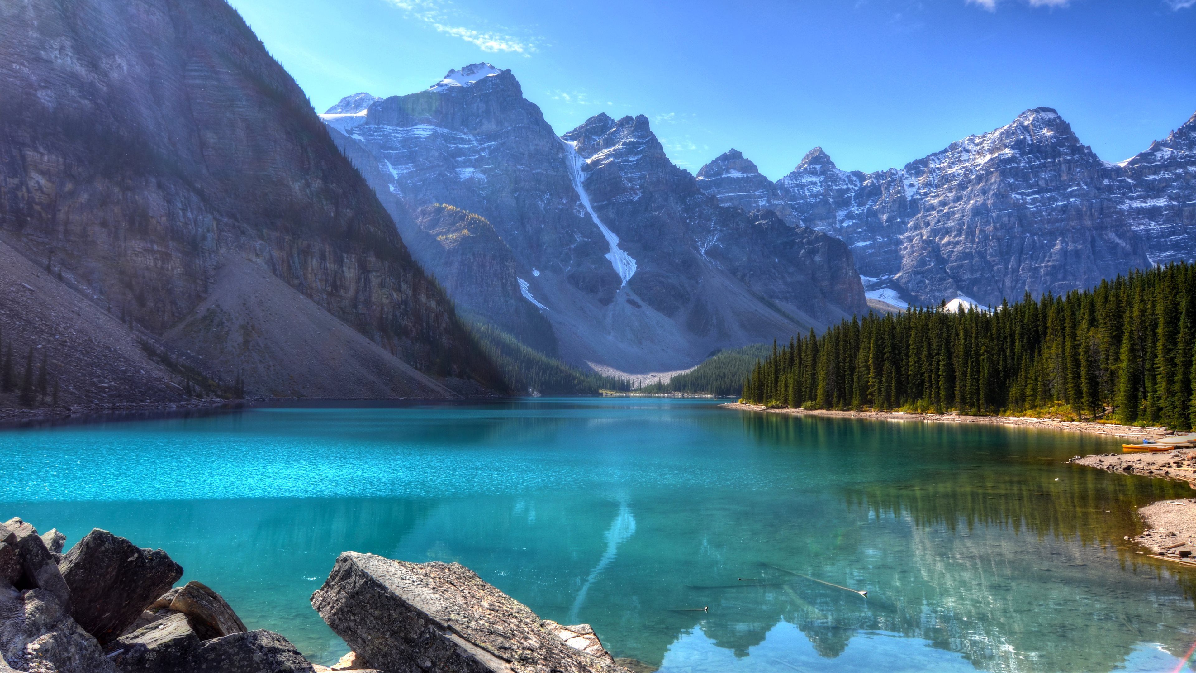 Lago Moraine montagne Canada, 3840x2160 4K Ultra HD, Monitor 4K