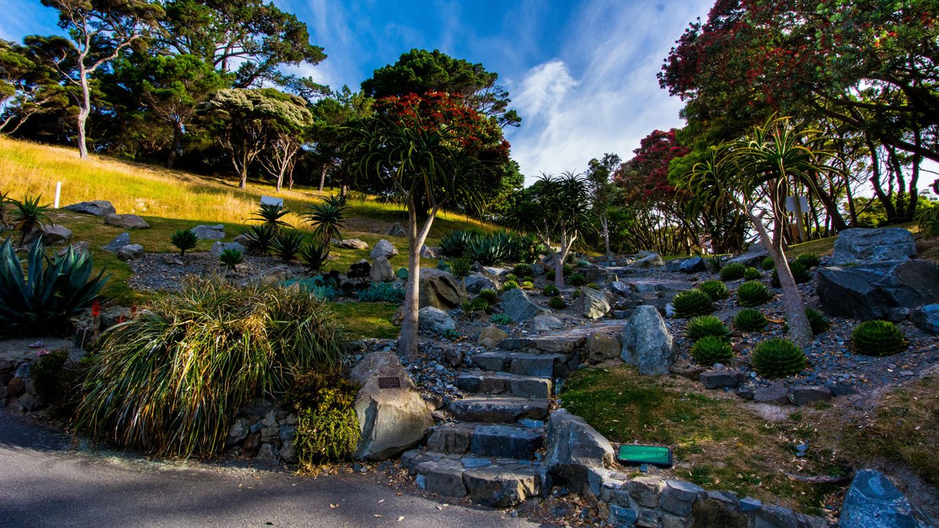 Giardino roccioso con scalinata, 1365x768 HD, Desktop