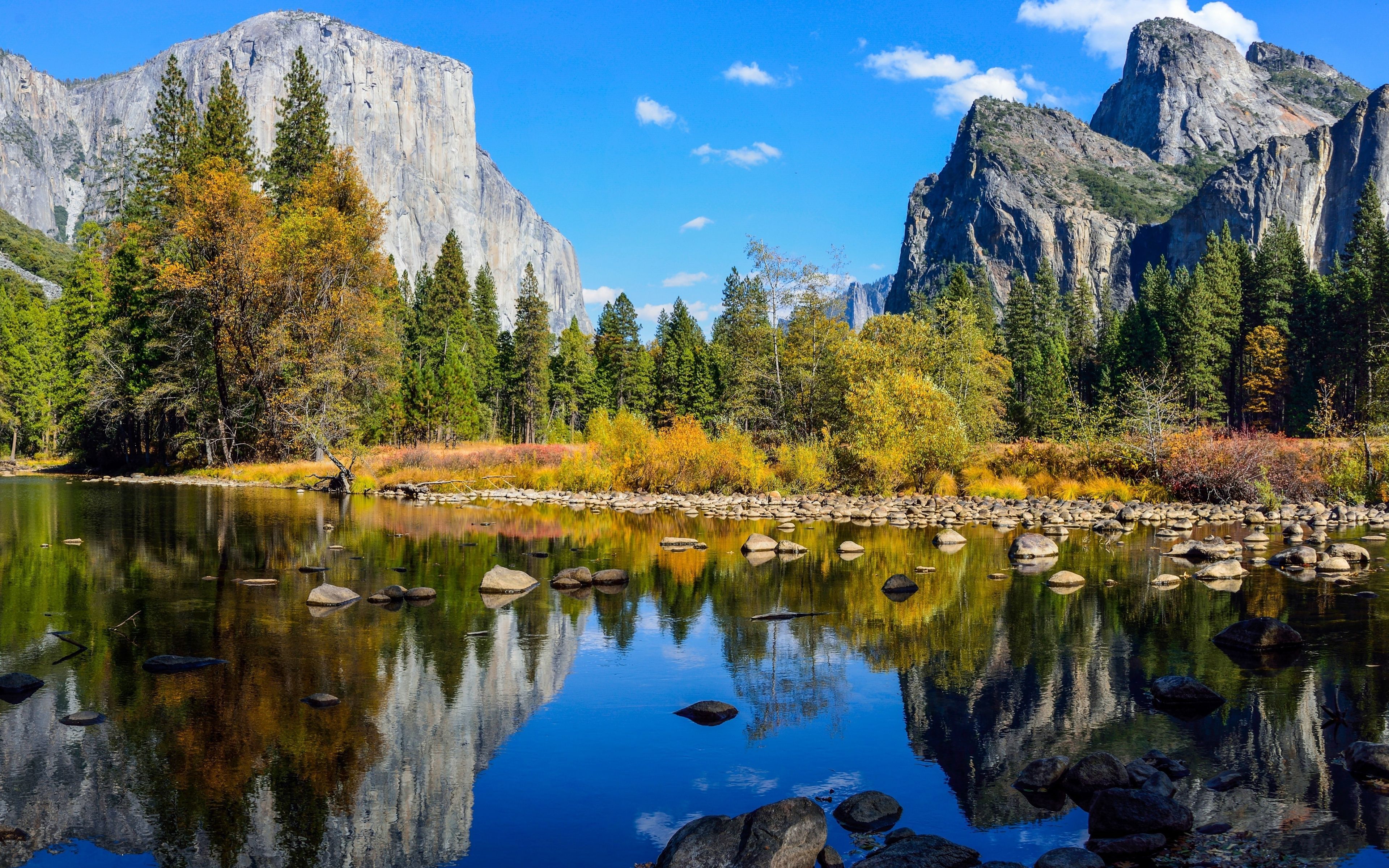 Valle di Yosemite, montagne e lago, 3840x2400 4K, Desktop 4K