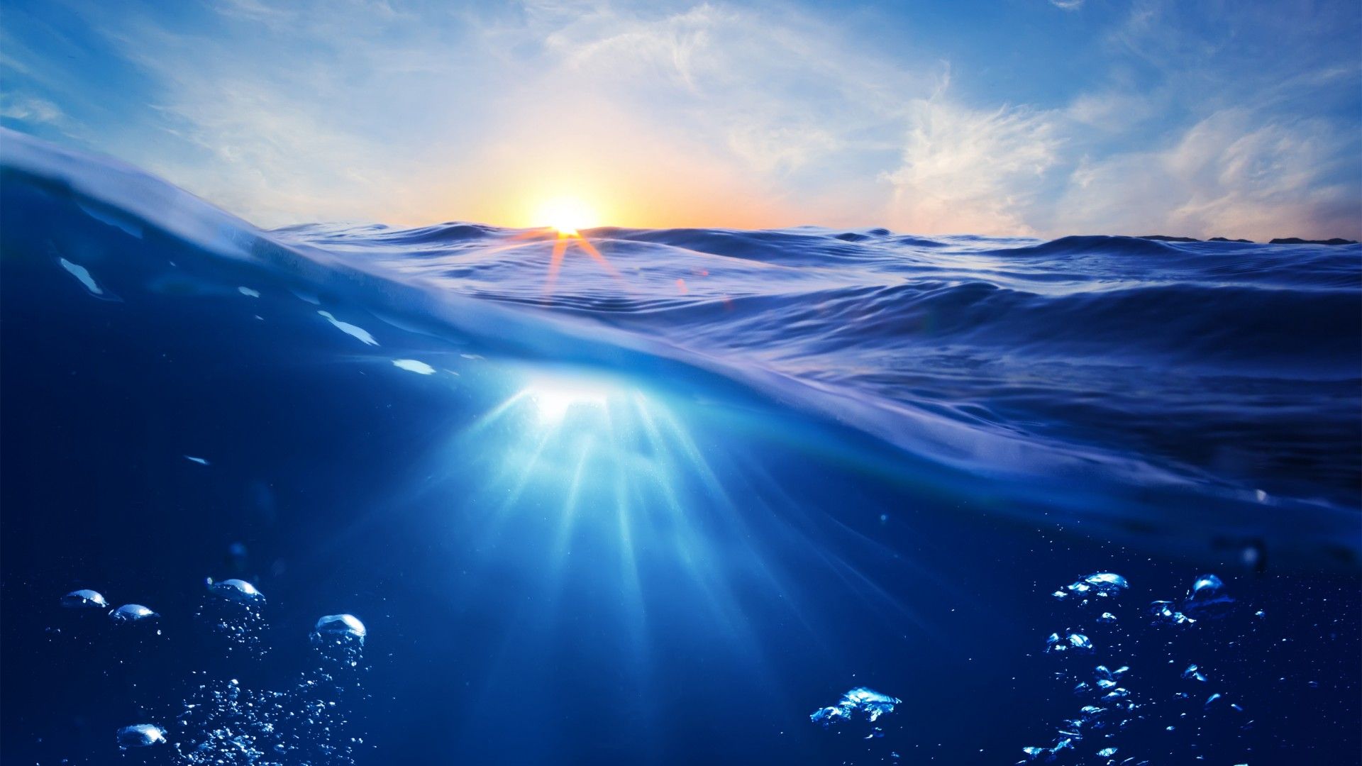 Oceano vista sub tramonto, 1920x1080 Full HD, Desktop