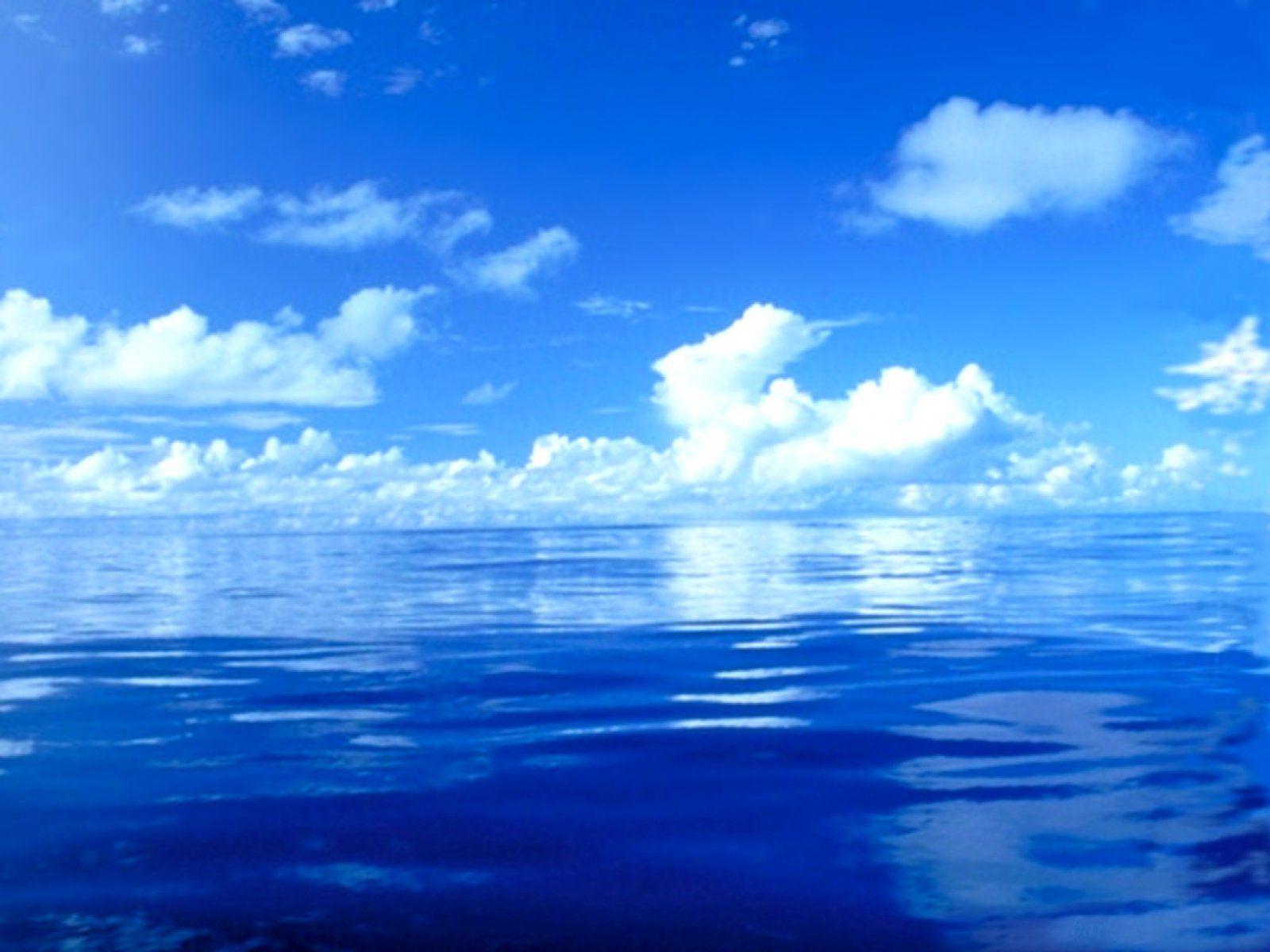 Oceano blu e cielo nuvoloso, 1600x1200 HD Ready, Desktop