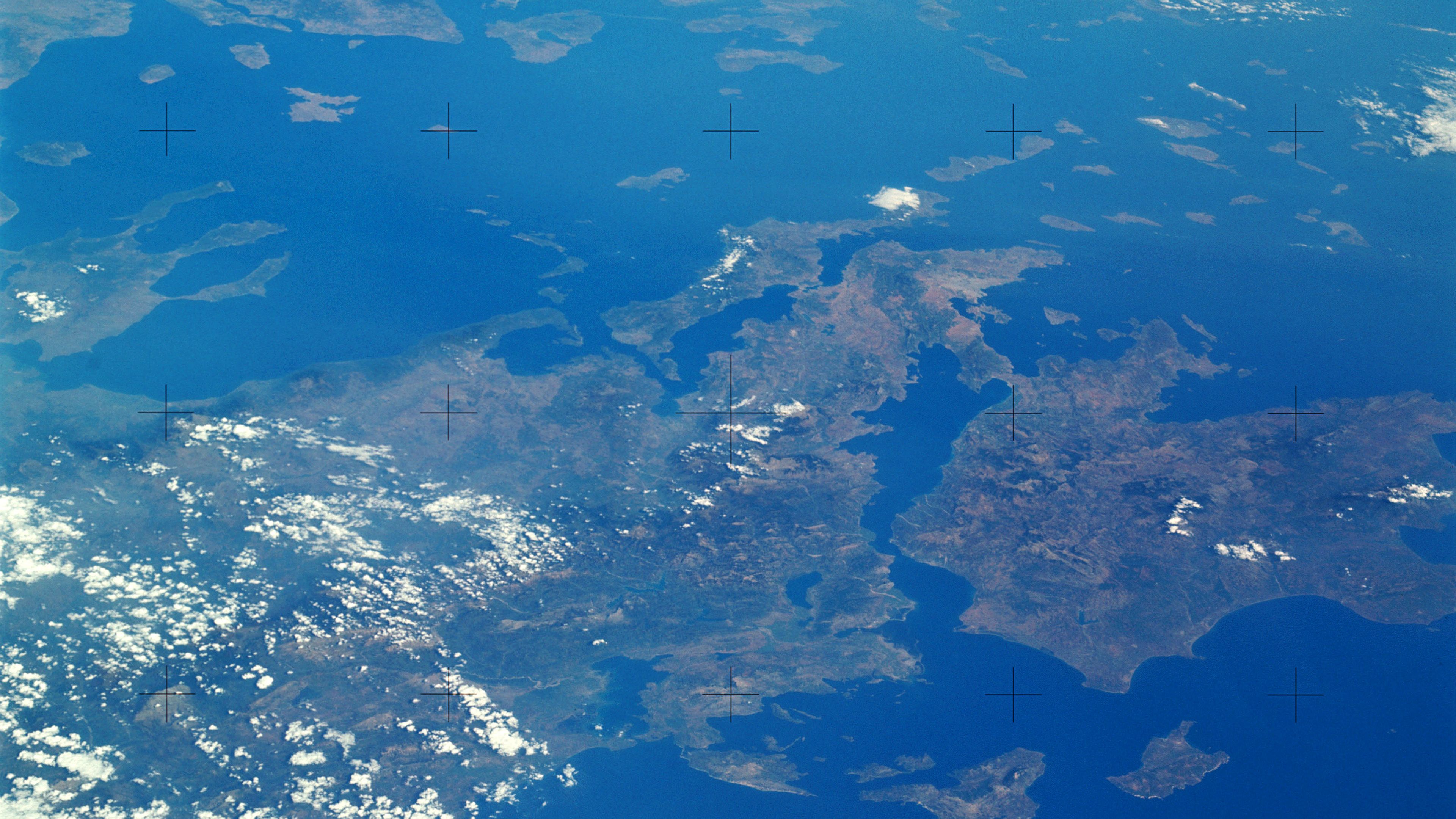 Vista Terra dallo spazio, isole blu, 3840x2160 Ultra HD, 4K TV