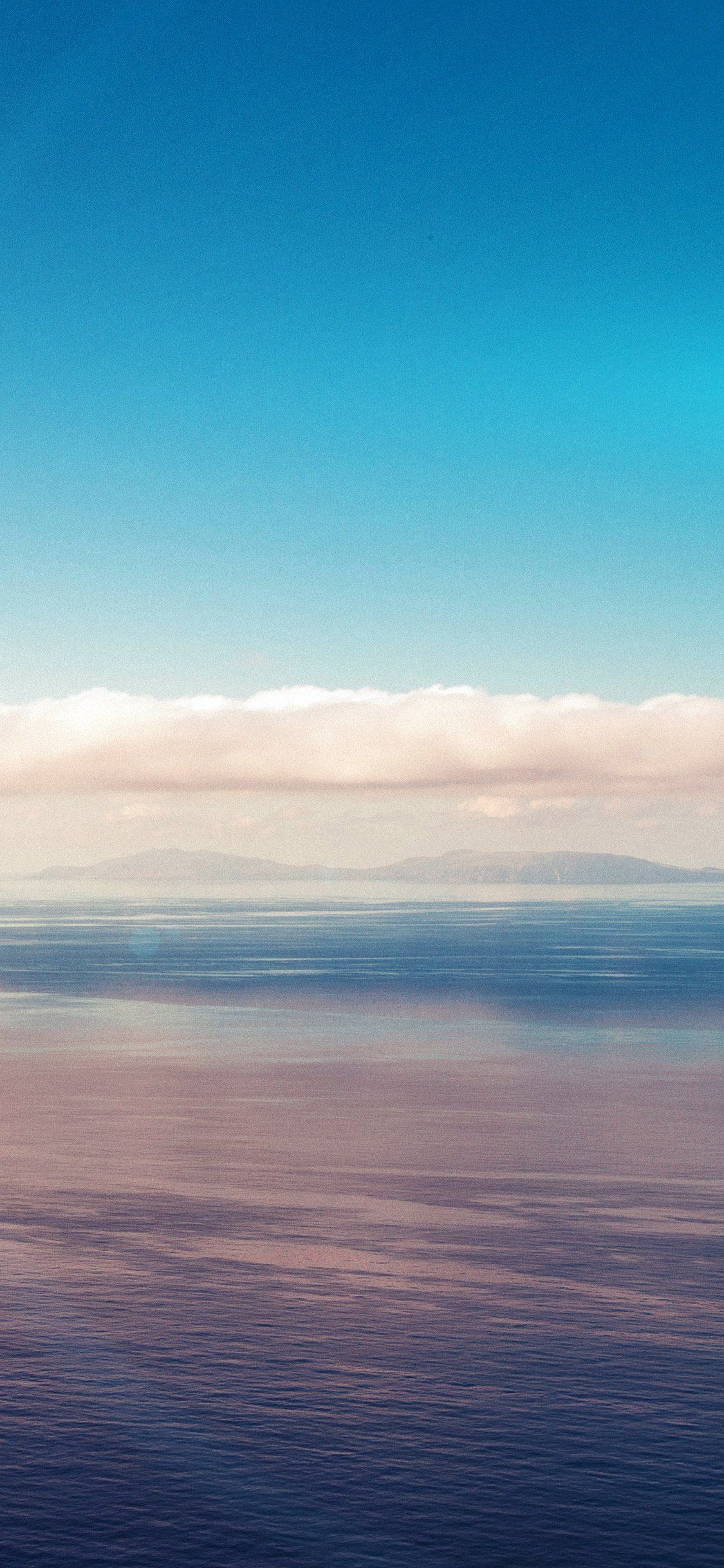 Cielo blu oceano orizzonte, 1125x2436 Verticale, Mobile