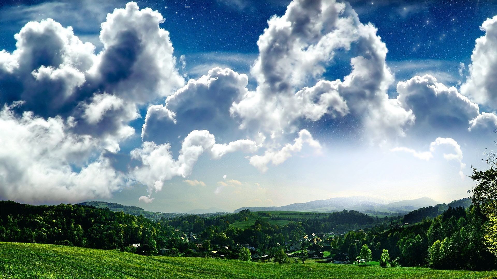 Cielo blu con nuvole, 1920x1080 Full HD 1080p, PC