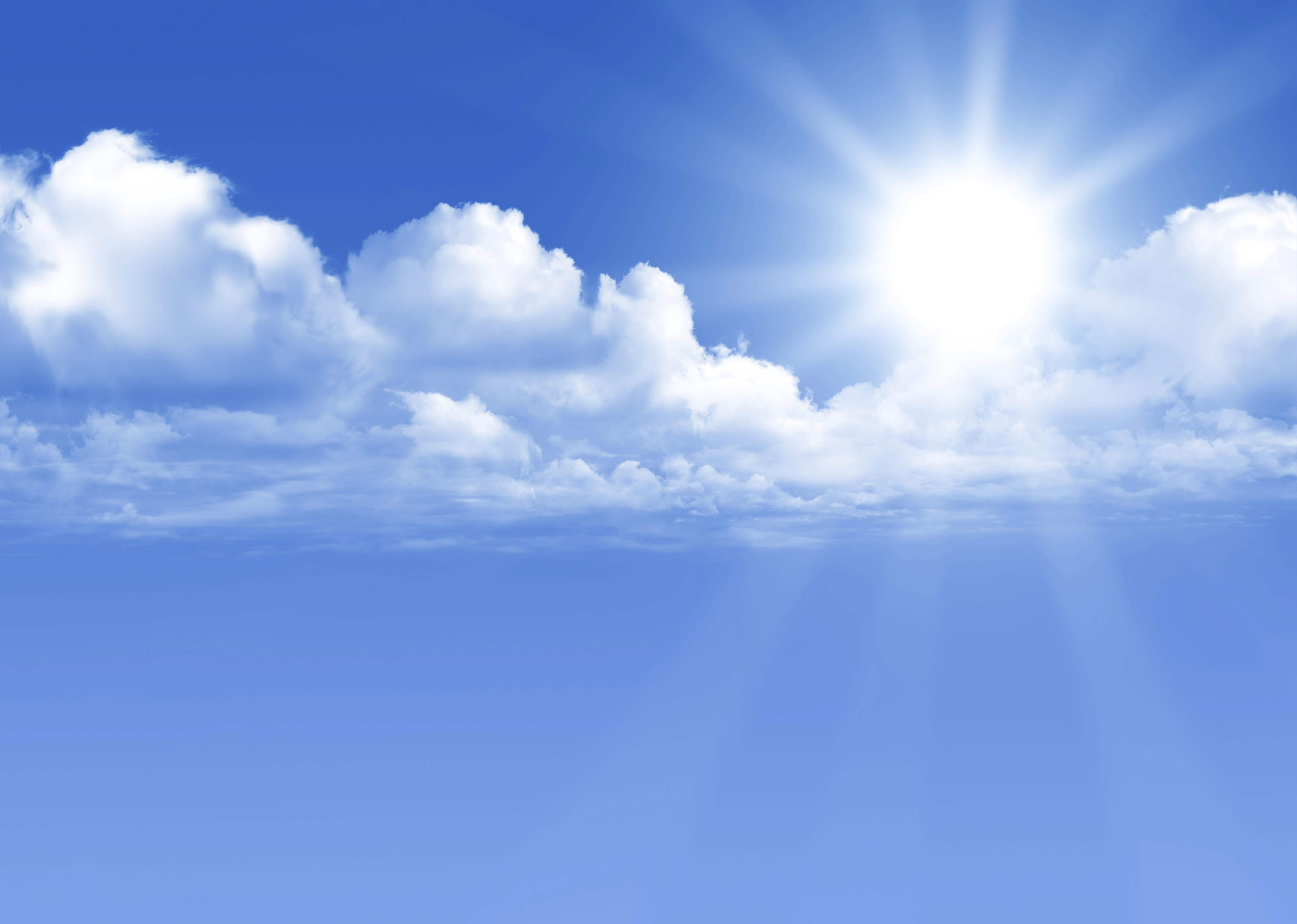 Cielo blu con sole e nuvole, 4754x3389 4K, Desktop 4K