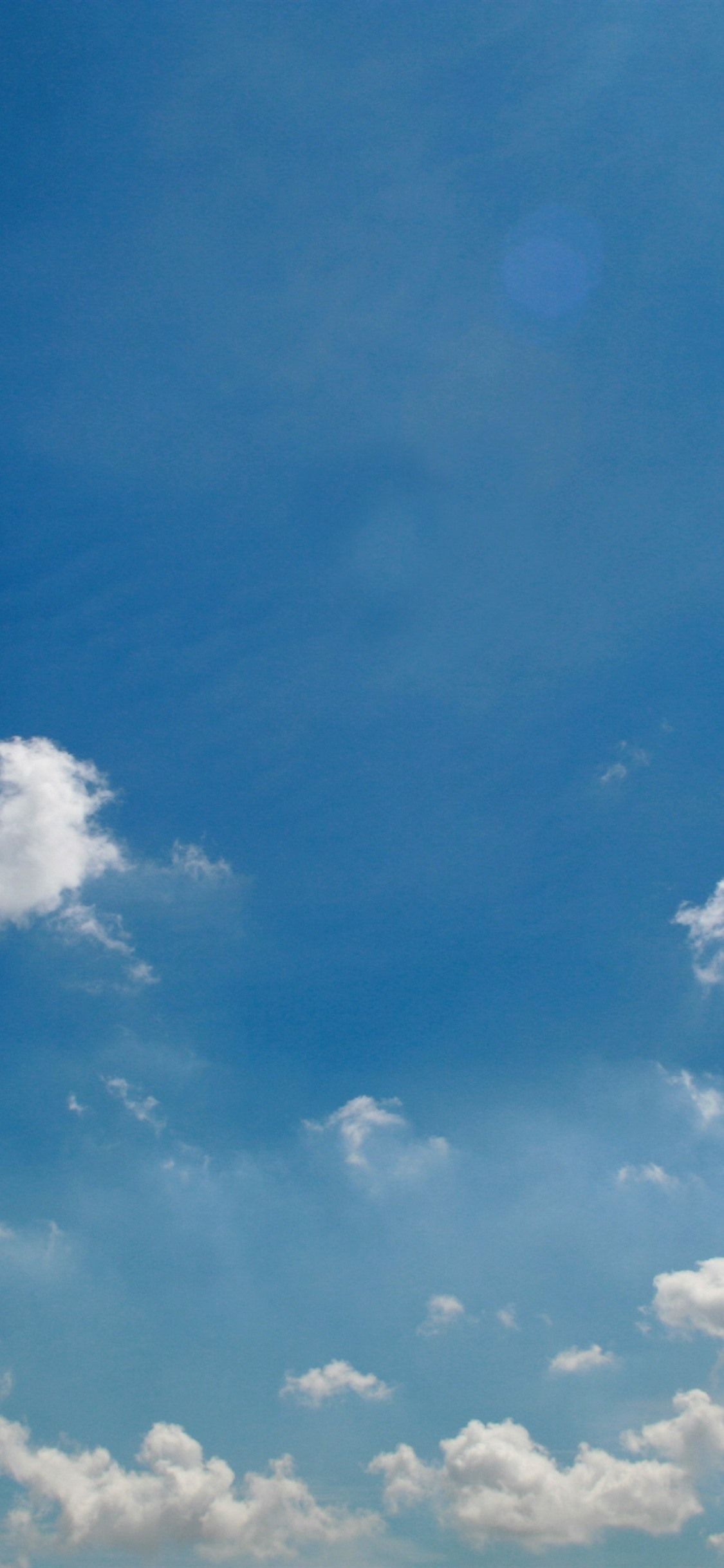 Cielo blu con nuvole bianche, 1125x2436 Full HD Verticale, Smartphone