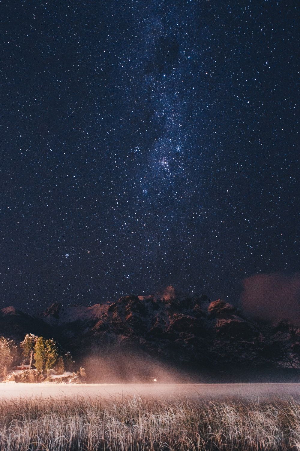 Cielo stellato notturno montagne, 1000x1500 Full HD Verticale, iPhone
