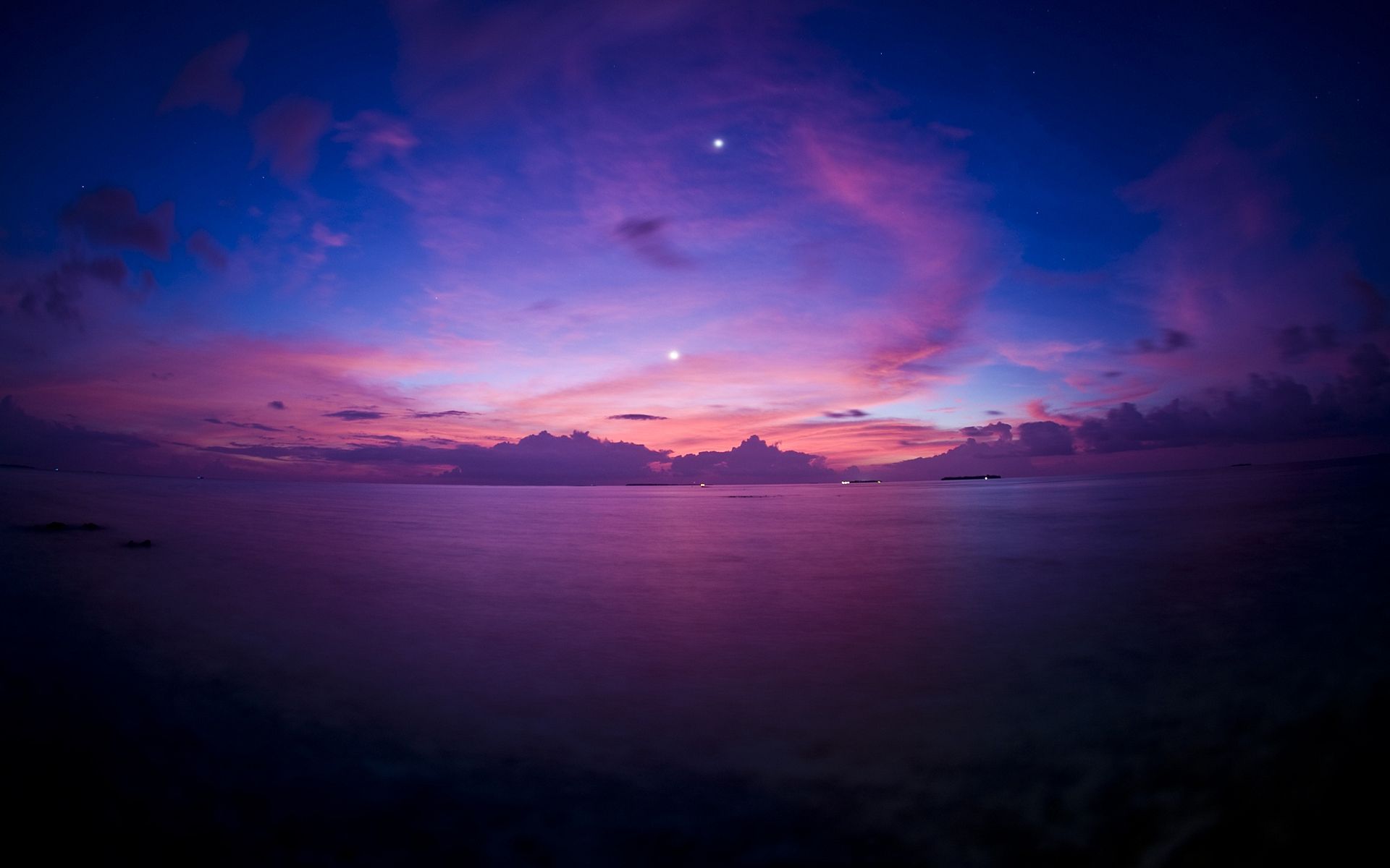 Tramonto viola sul mare, 1920x1200 Full HD+ WUXGA, PC Desktop