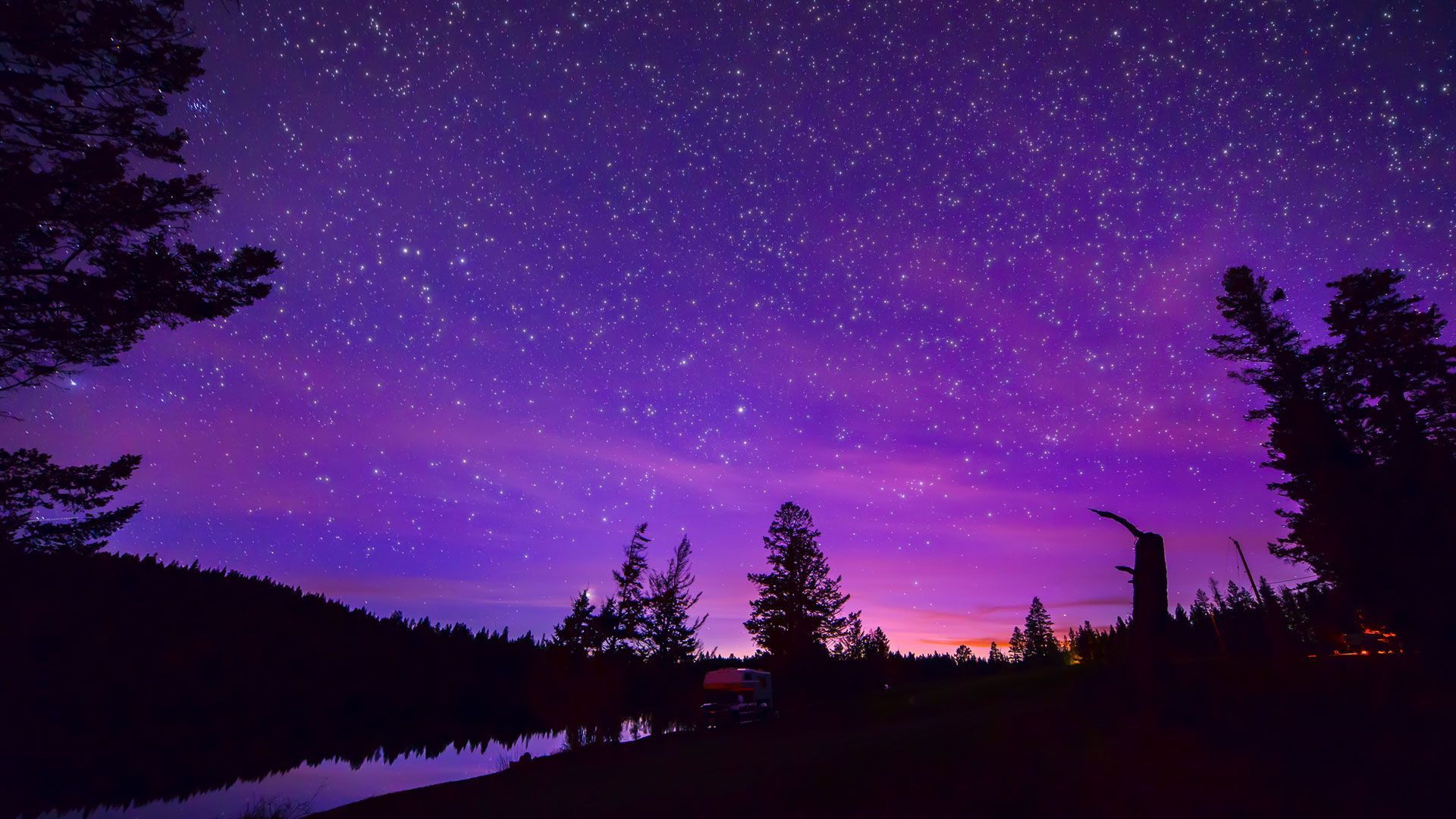 Cielo stellato viola notturno, 1920x1080 1080p, Desktop