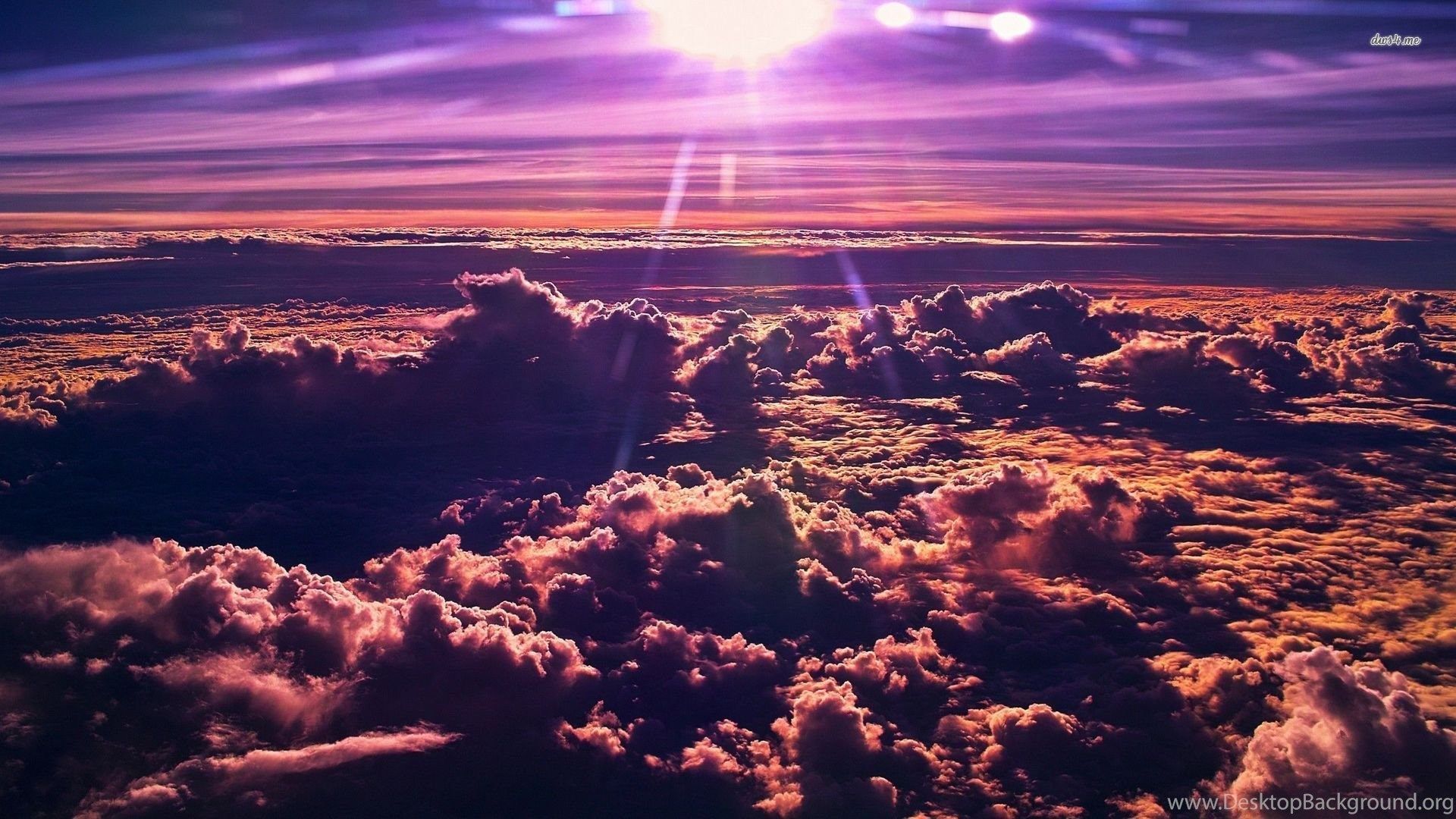 Cielo viola sopra le nuvole, 1920x1080 1080p, PC