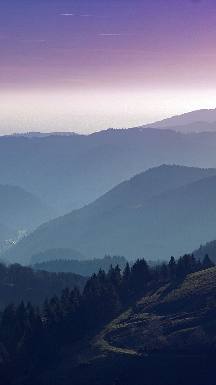 Montagne viola all'alba, 750x1334 Full HD Verticale, Smartphone