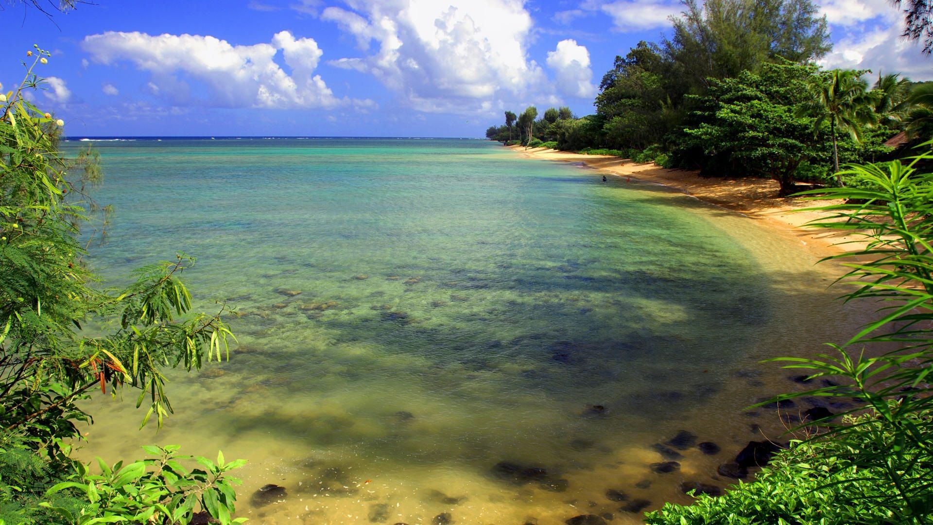 Spiaggia tropicale acqua turchese, 1920x1080 Full HD, PC