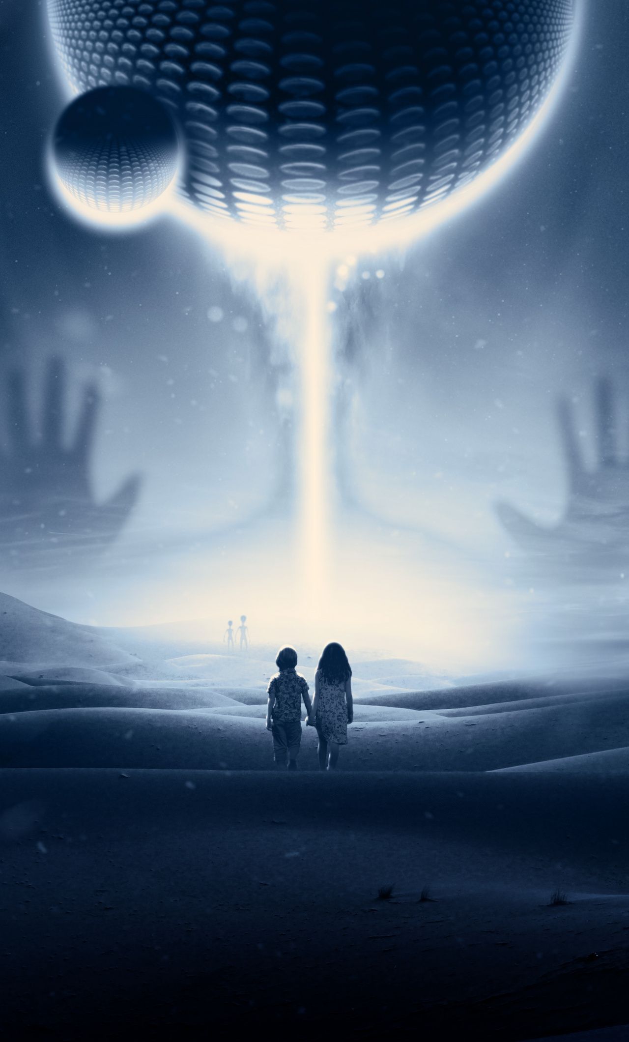 Bambini astronave aliena luce, 1280x2120 Verticale, Telefono