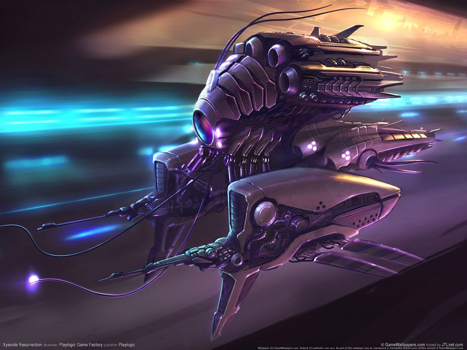 Astronave aliena organica viola, 1600x1200 HD Ready, Laptop