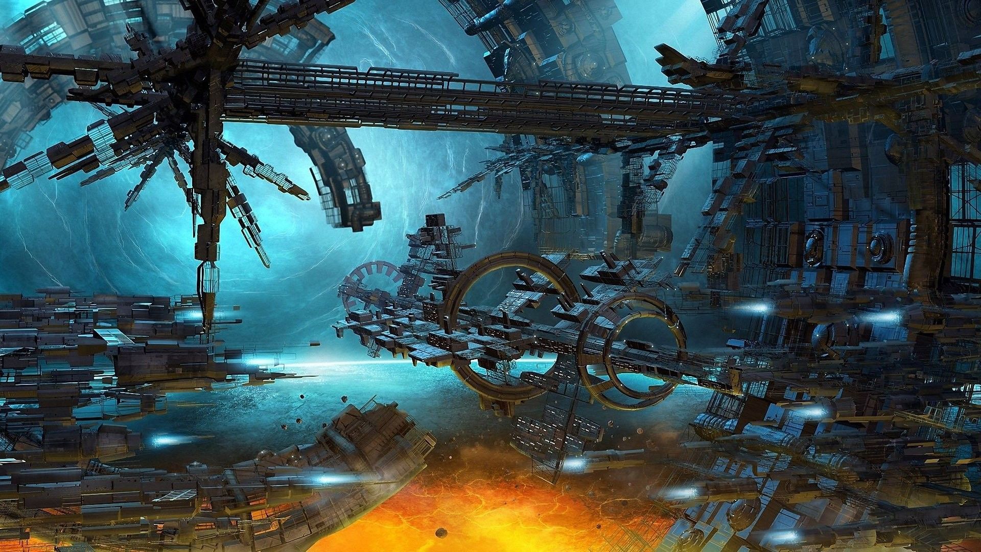 Interno astronave aliena futuristica, 1920x1080 Full HD, PC