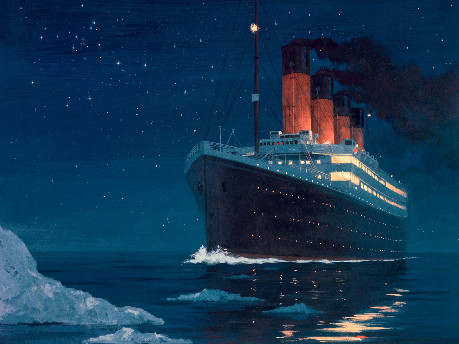Nave Titanic notte iceberg, 1600x1200 900p, Laptop