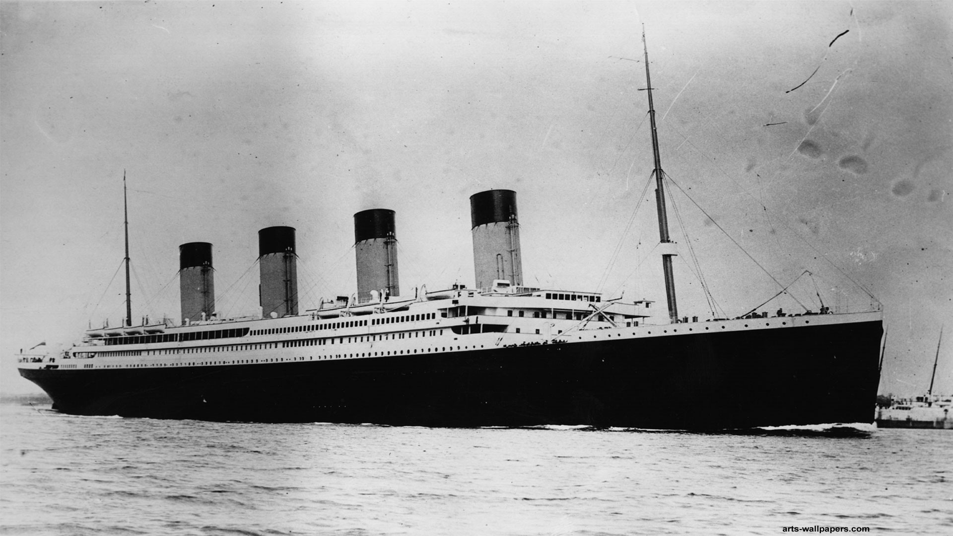 Nave Titanic bianco e nero, 1920x1080 1080p, Desktop