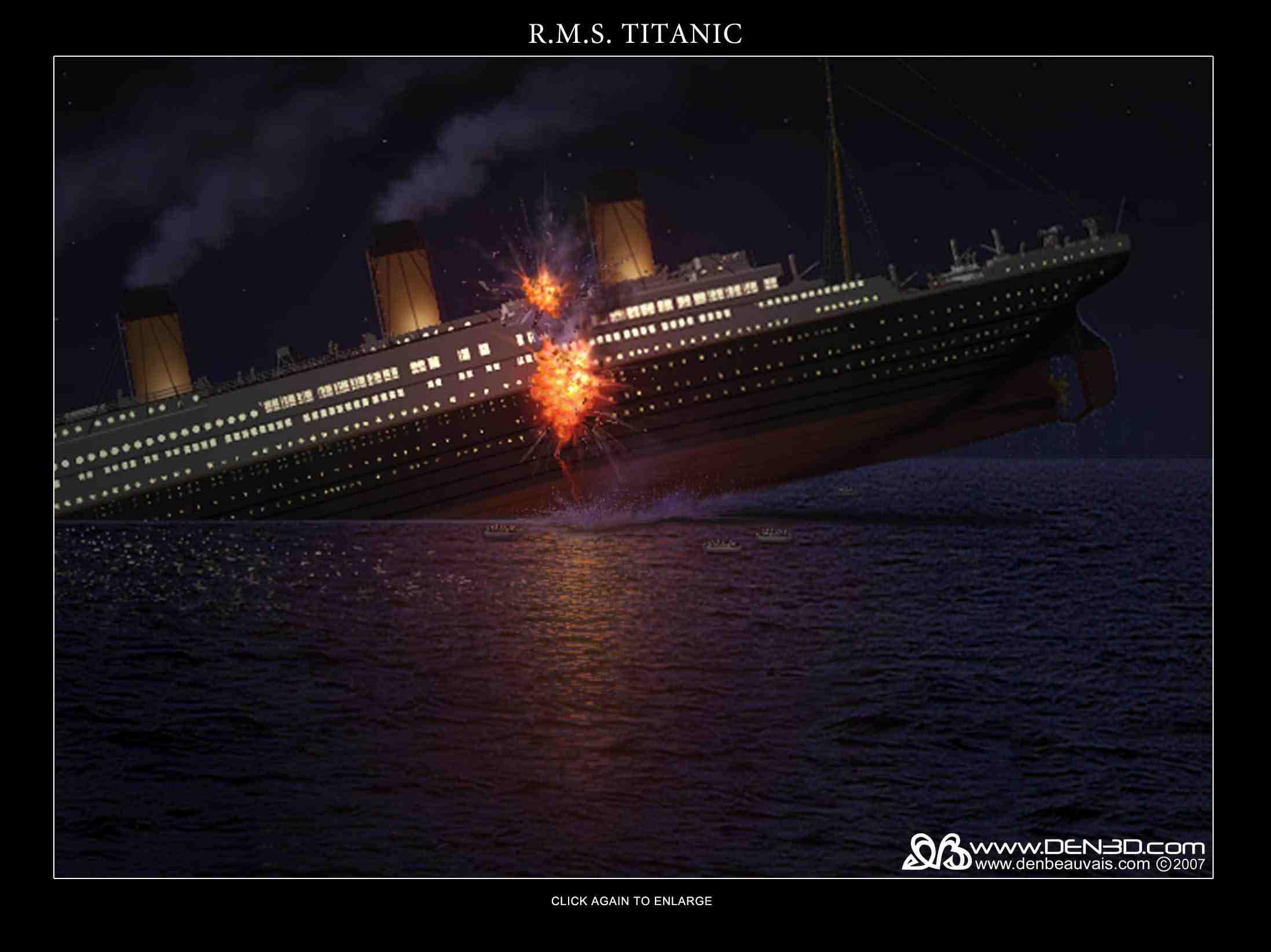 RMS Titanic nave affondamento notte, 2195x1644 Hi-Res, PC Desktop