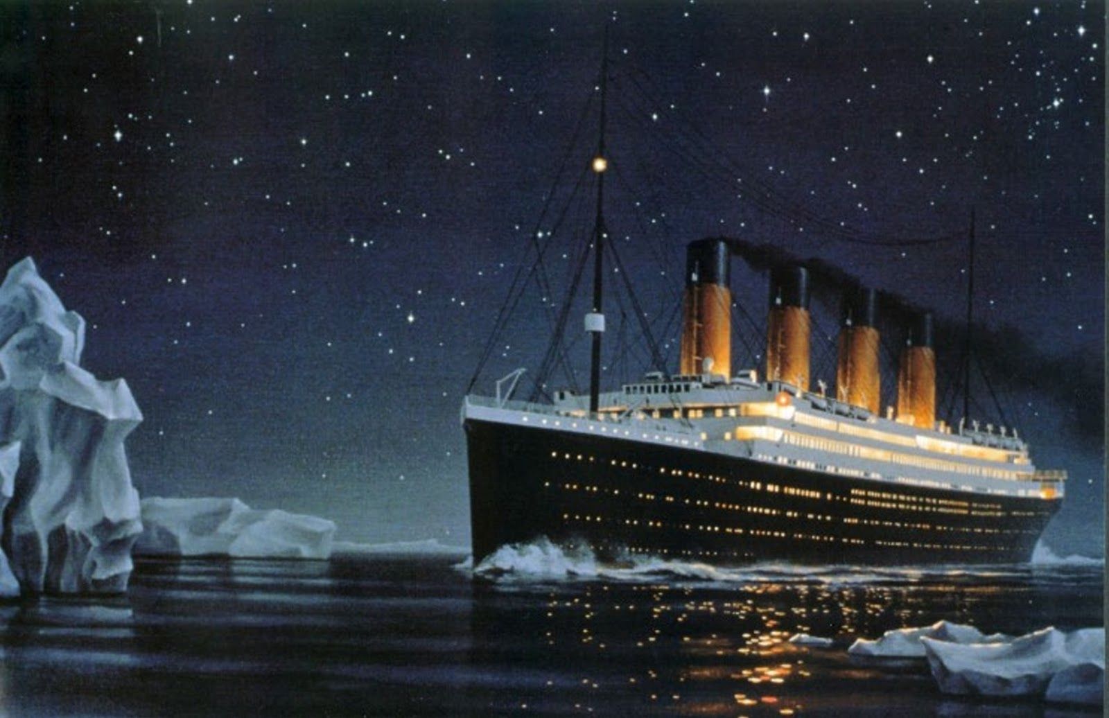 Nave Titanic notte iceberg, 1600x1036 900p, Laptop