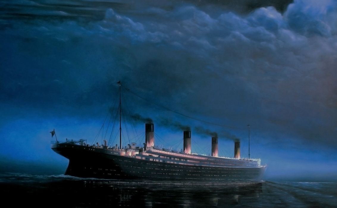 Nave Titanic di notte, 1133x700 HD, iMac