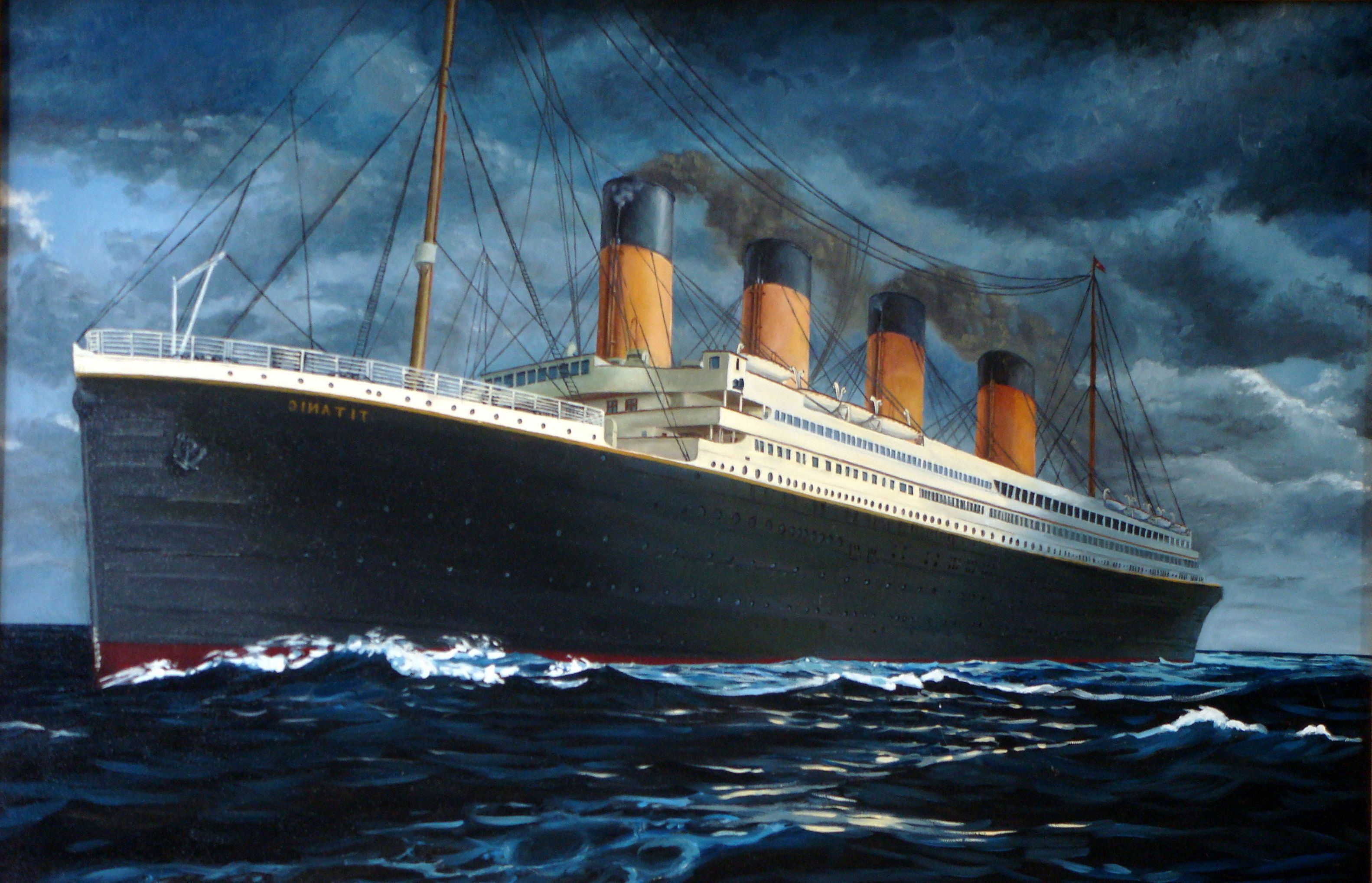 Nave Titanic di notte, 1920x1080 1080p, PC Desktop